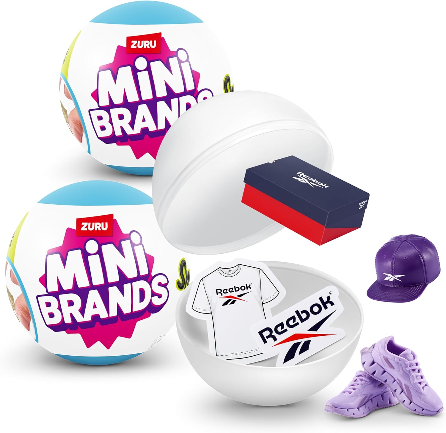 Mini Brands Sneakers Capsule 2 Pack by ZURU Real Miniature Sneaker Brands Collectible Toy, 2 Capsules of 5 Mystery Miniature Brands for Girls, Teens, Adults and Collectors (2 Pack)