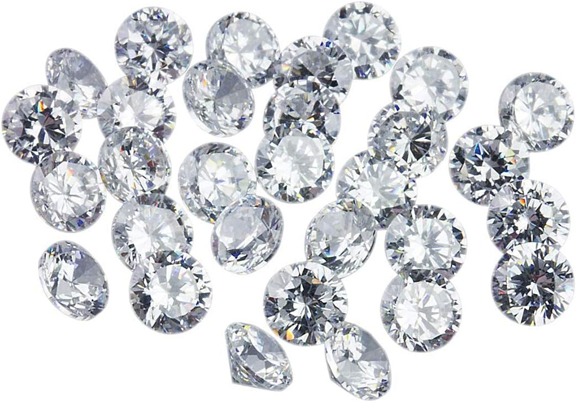 GEMHUB 2 Pcs Real Genuine 3.1mm Round Cut Natural White Loose Diamonds Gems for Jewelry Making Wholesaler Rates