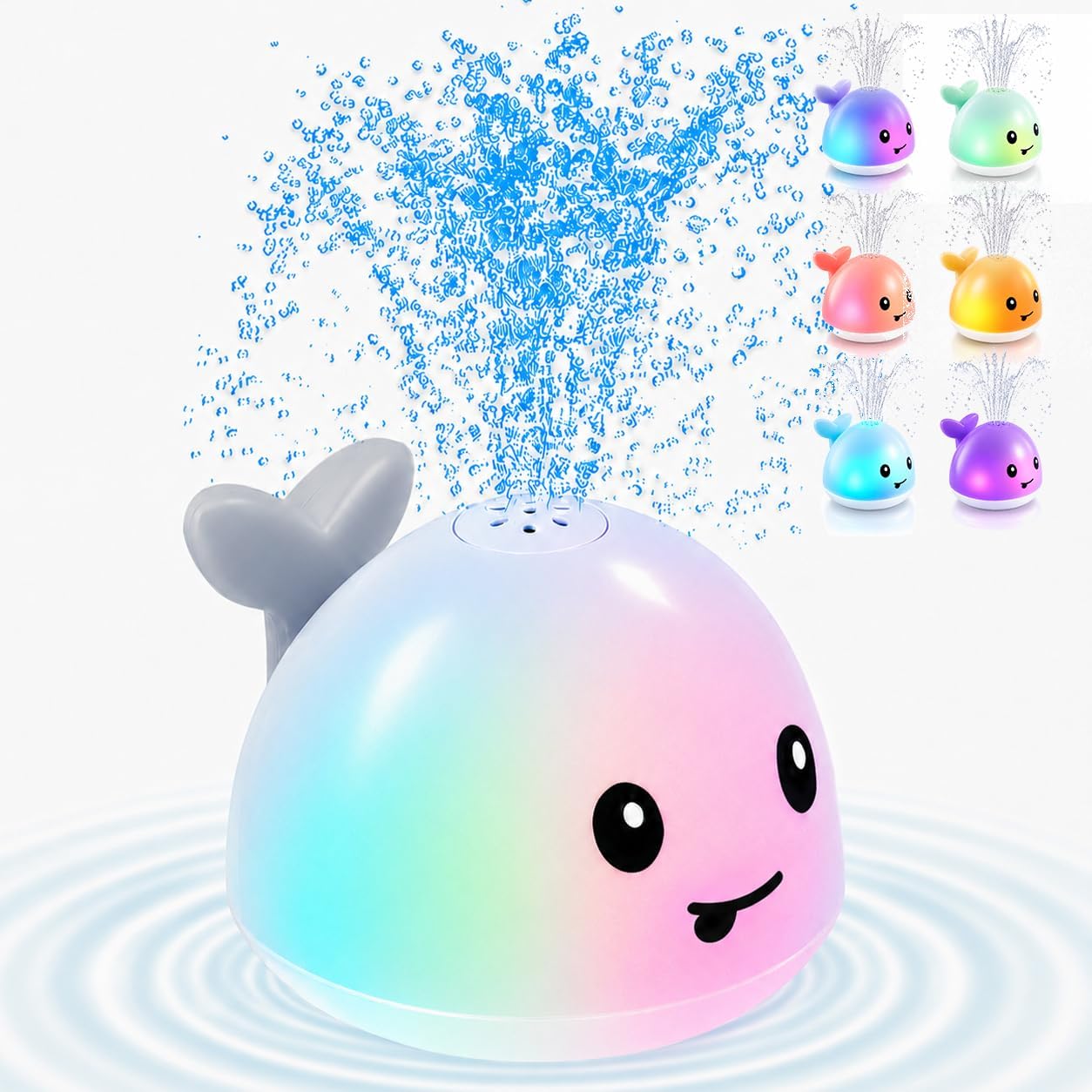 Gigilli Baby Bath Toys, Light up Whale Bath Toys for Babies Kids Ages 1-3