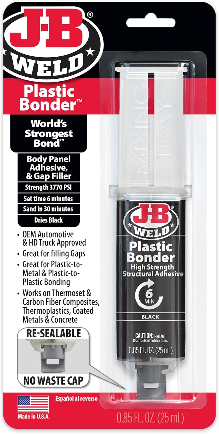 Simply 50139 J-B Weld PlasticBonder- Black,25 ml