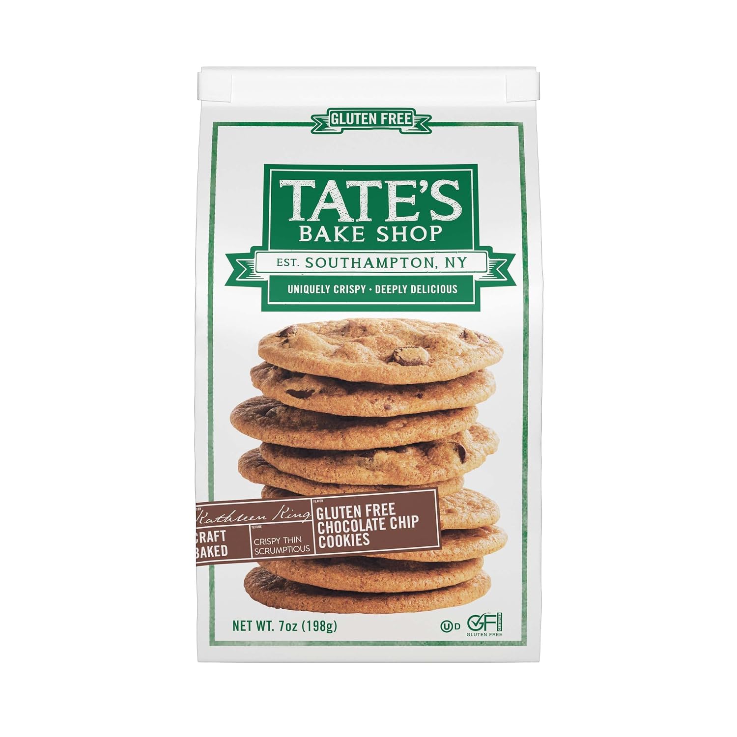 Tate's Bake Shop Gluten Free Chocolate Chip Cookies, 7 oz | Gluten Free Cookies