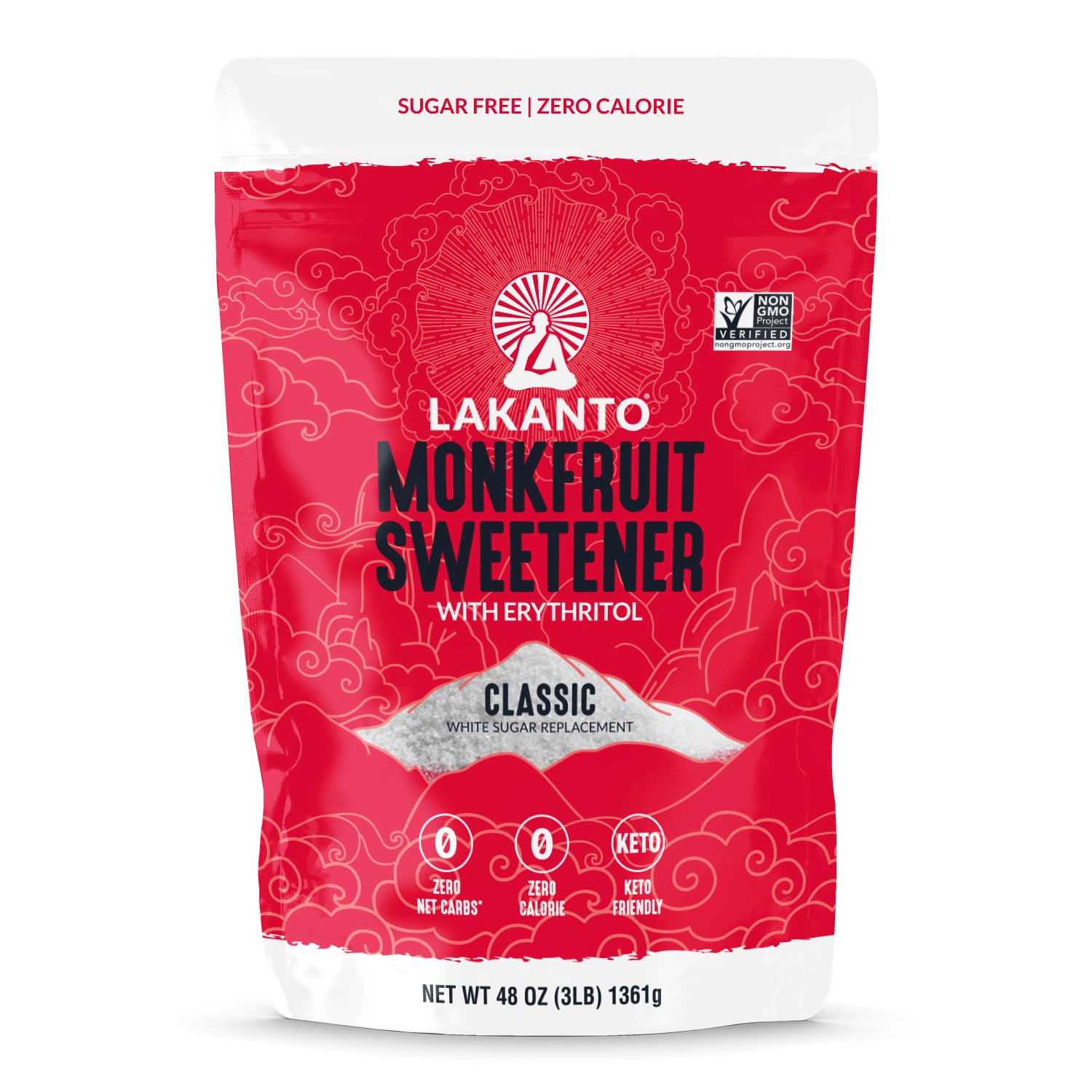 Lakanto Classic Monk Fruit Sweetener with Erythritol, 3 lb