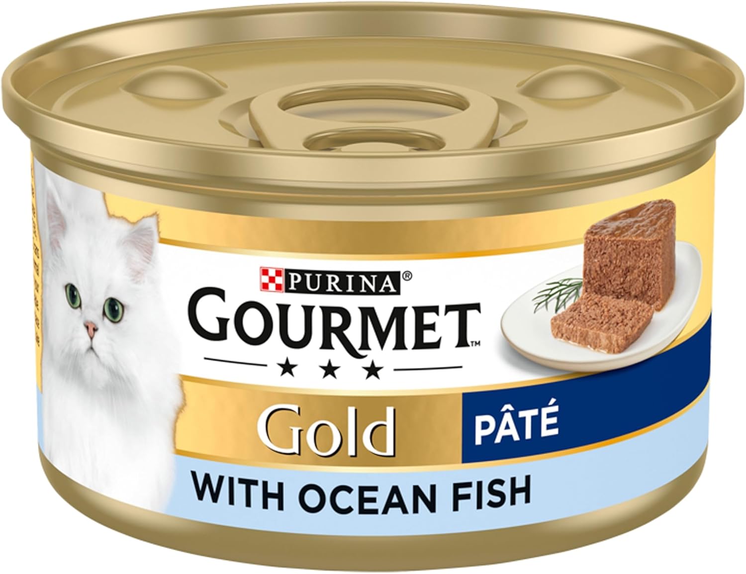 GOURMET Gold Pate Ocean Fish Wet Cat Food 85g, Pack of 12