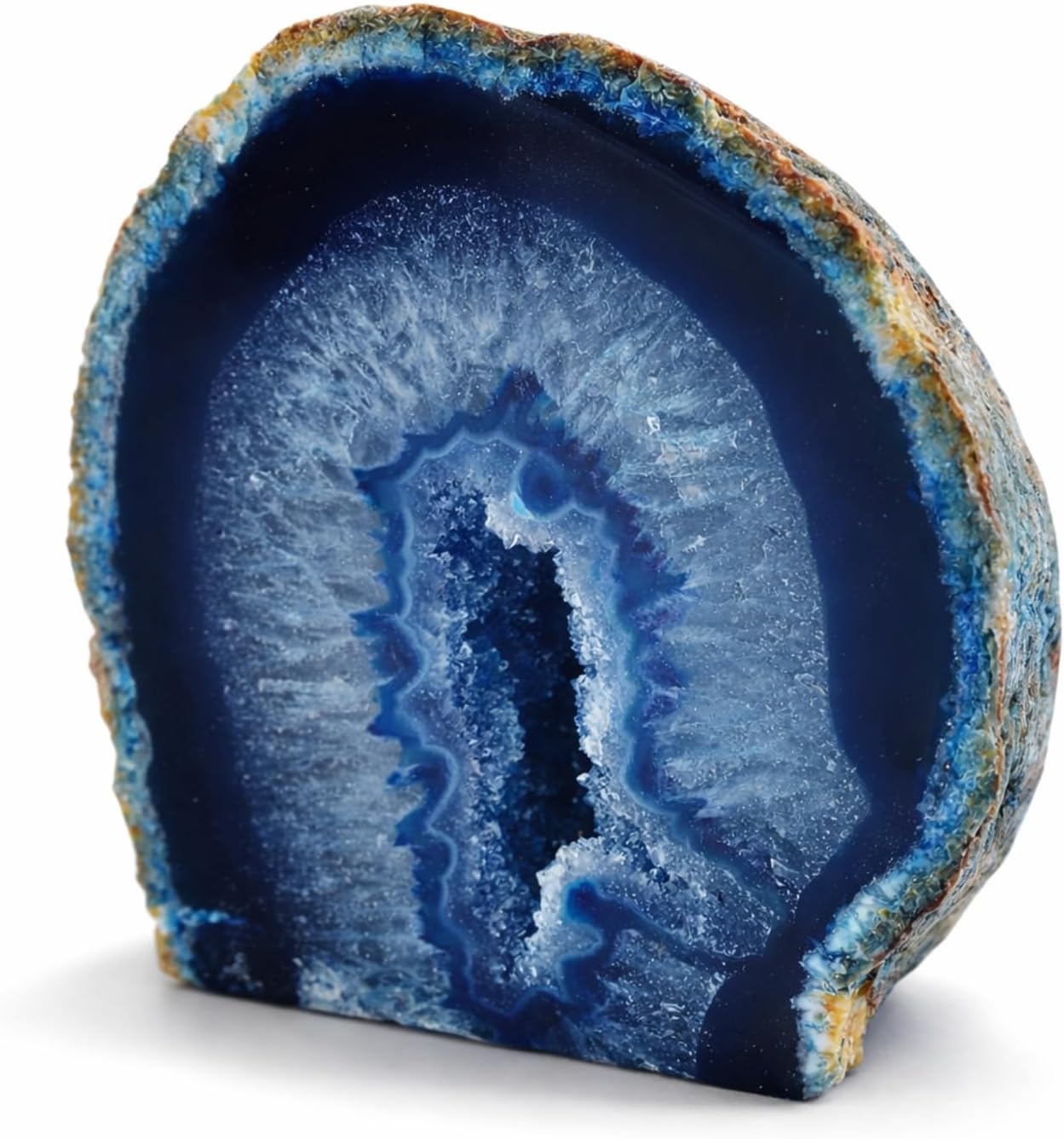 Blue Agate Geode – Natural Quartz Crystal Centre