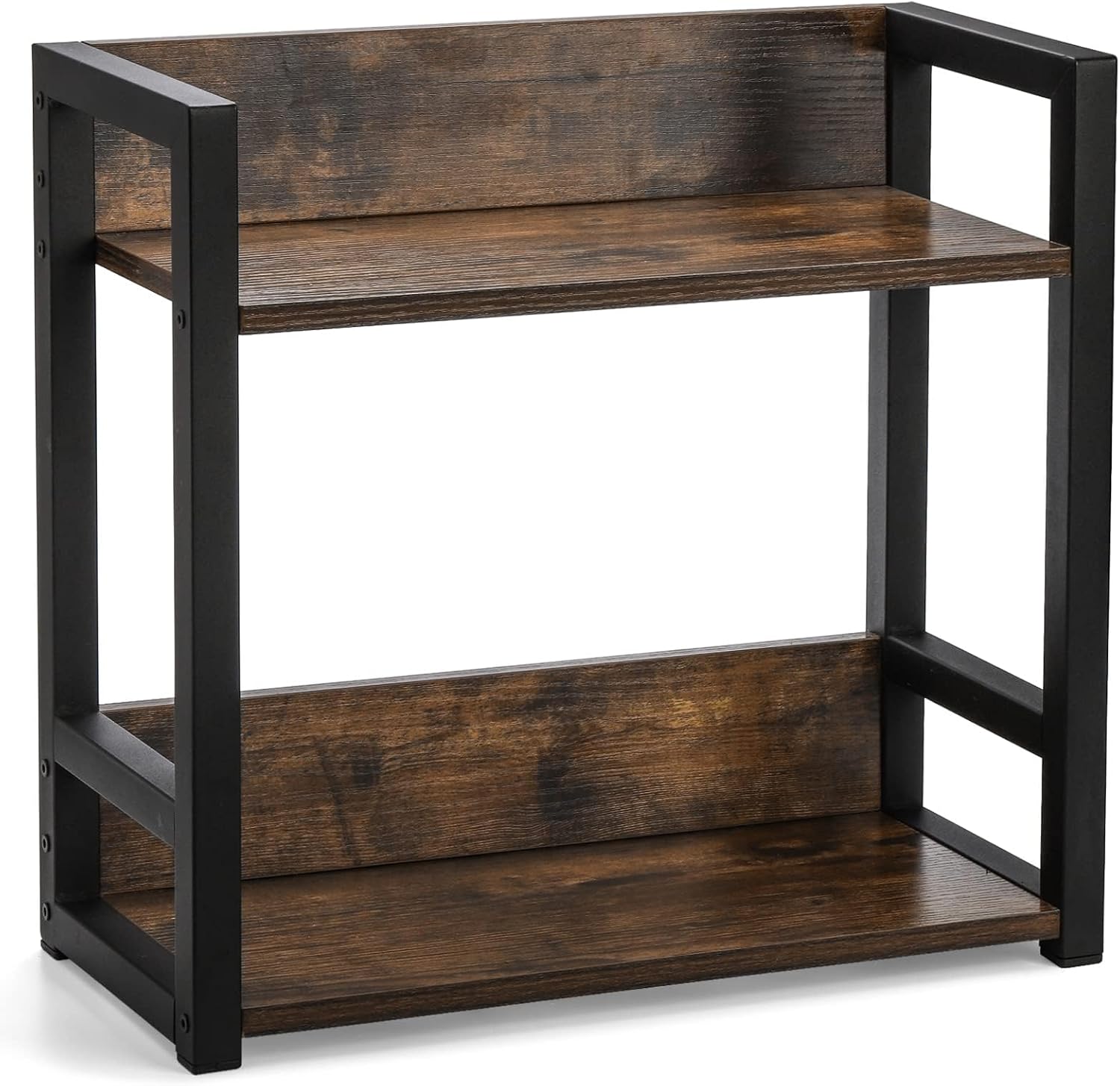 YOUEON Wooden Coffee Bar Organizer 40 x 18 x 38.5 cm, 2 Tier Kitchen Countertop Organizer for Coffee Bar Accessories, Wooden Shelf for Spice Jars, Condiment, Syrup Bottles, Kitchen, Office