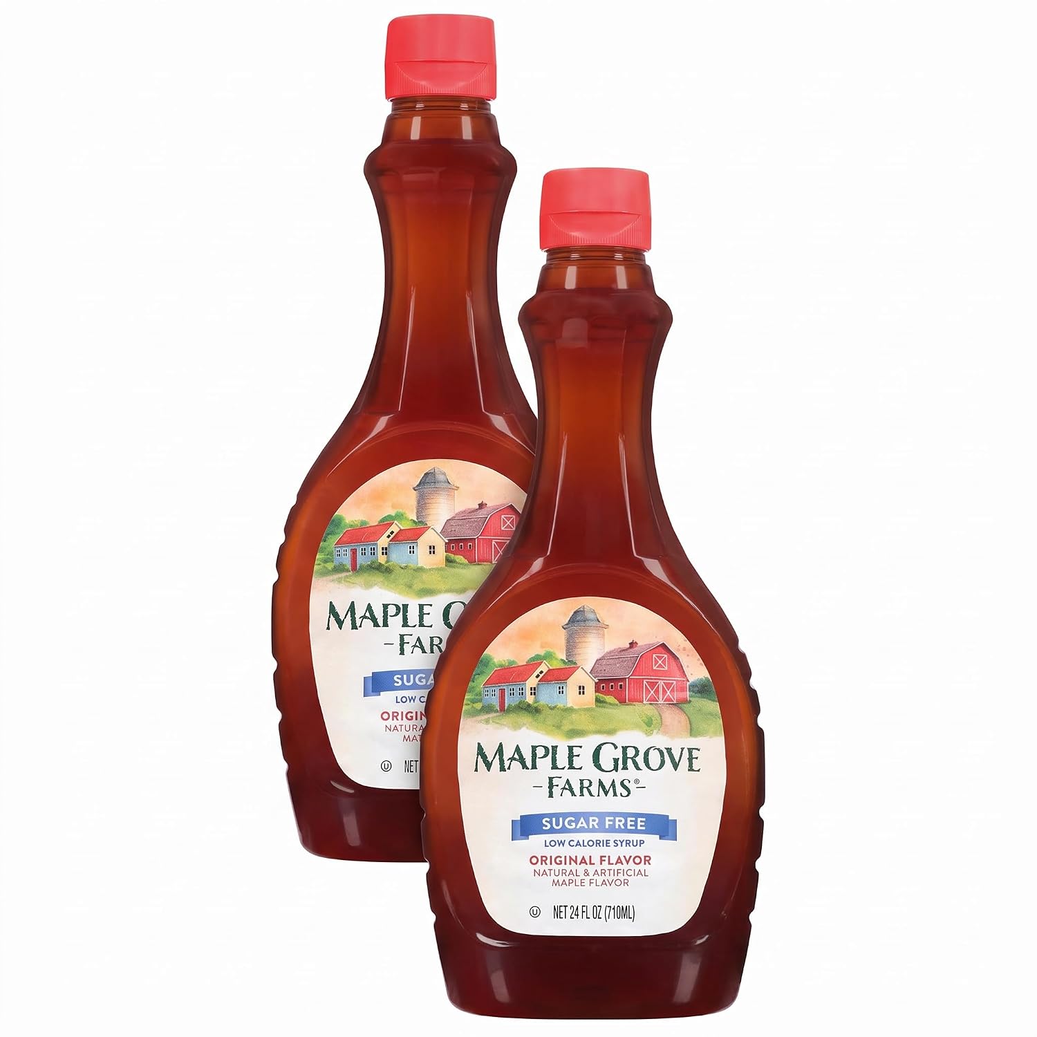 Maple Grove Farms Syrup, Sugar Free, 24 Ounce (Pack of 2)