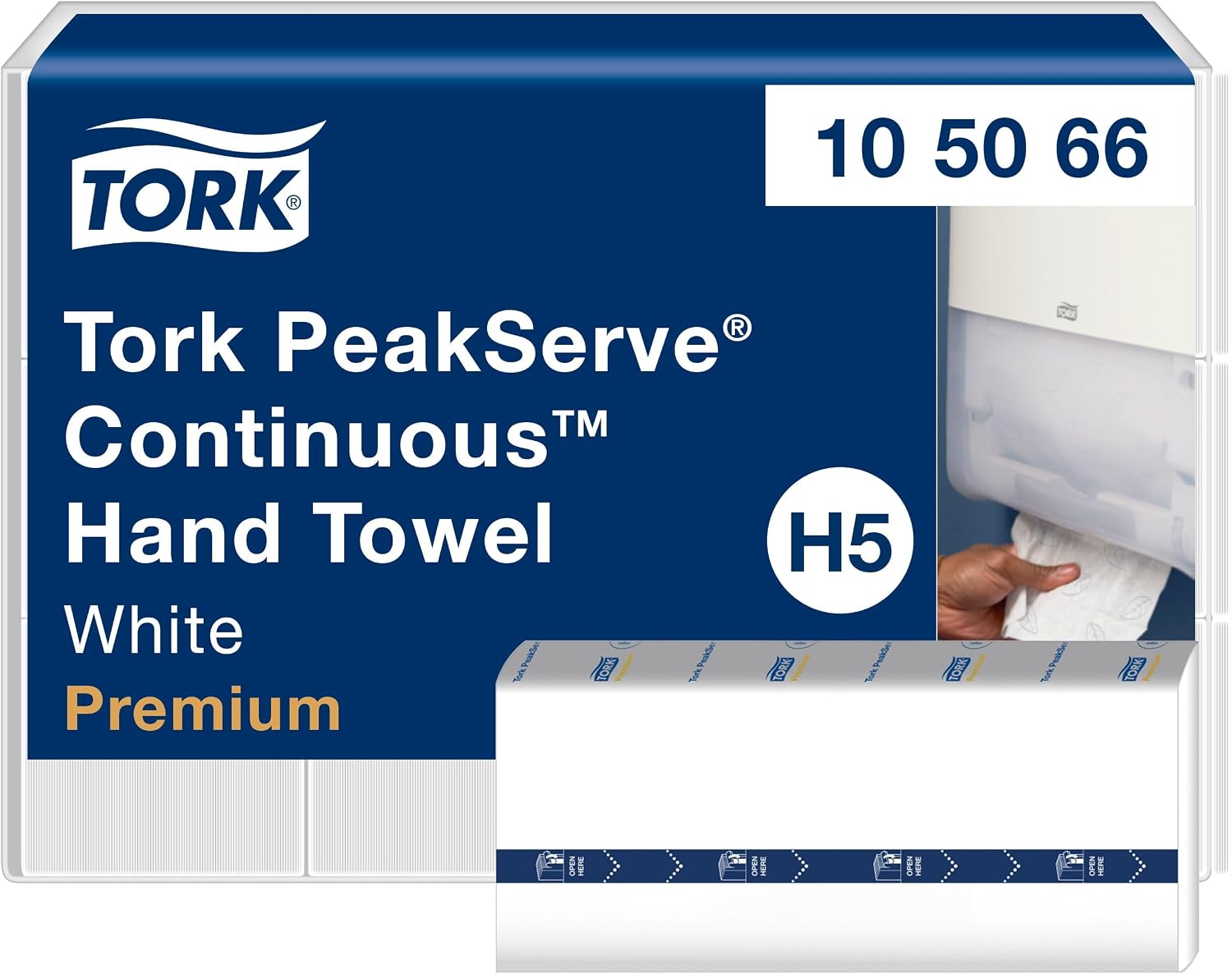 Tork PeakServe Continuous Paper Hand Towels H5, 12 x 270 sheets, 105066