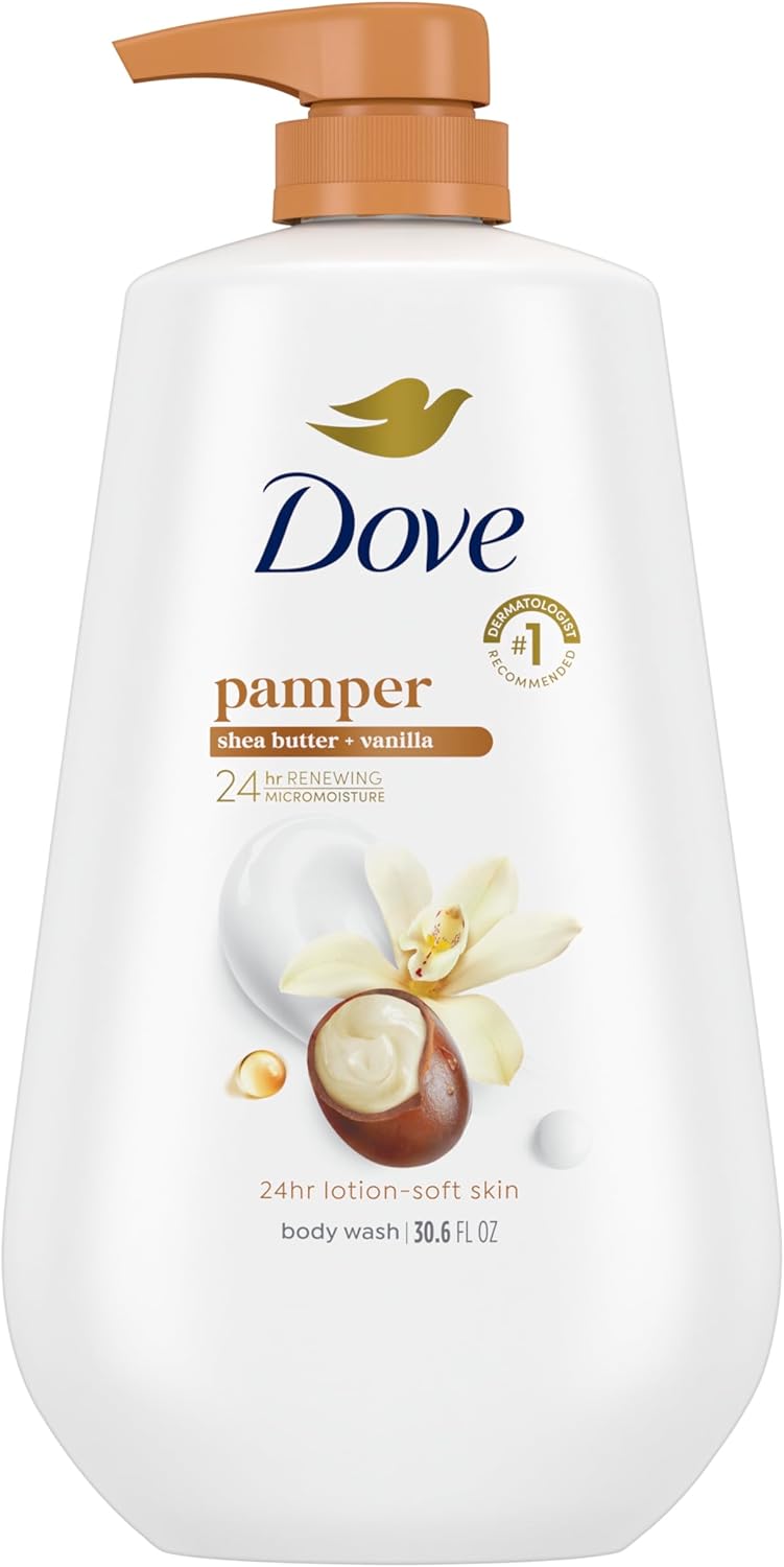 DOVE Purely Pampering SHEA Butter WASH SOAP Plastic Bottle Pump RP 34 OZ - 0011111611034