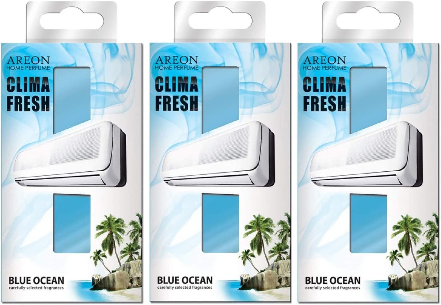Areon Clima Air Freshener Home Conditioner Blue Ocean Multi Pack Set of 3