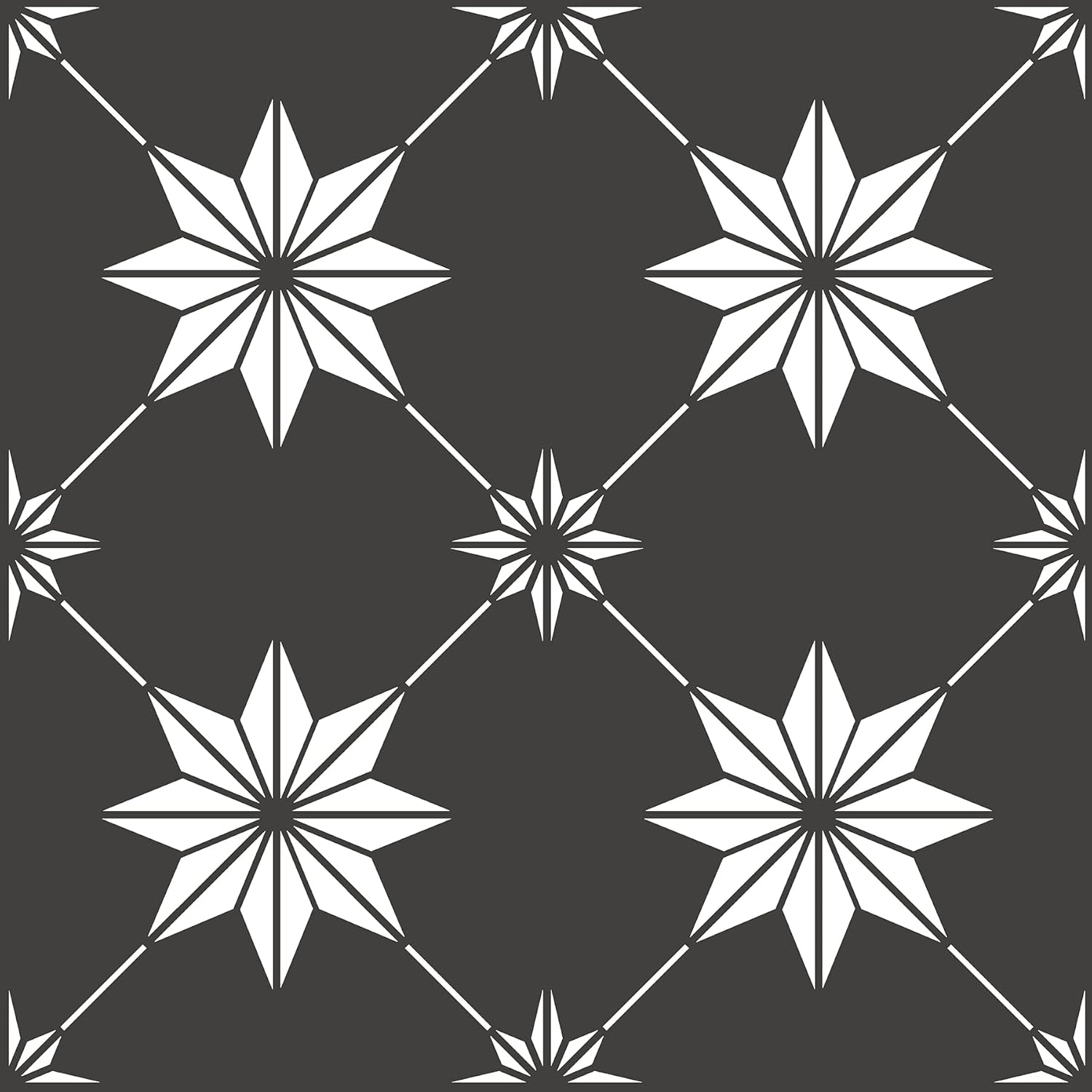 FloorPops Rigel Peel & Stick Floor Tiles, Black
