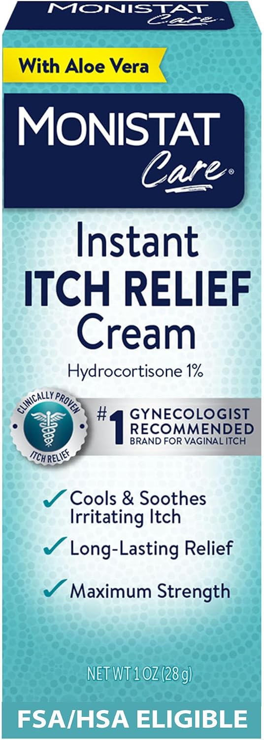 Monistat Instant Itch Relief Cream for Women, Fragrance-Free, 1 Oz