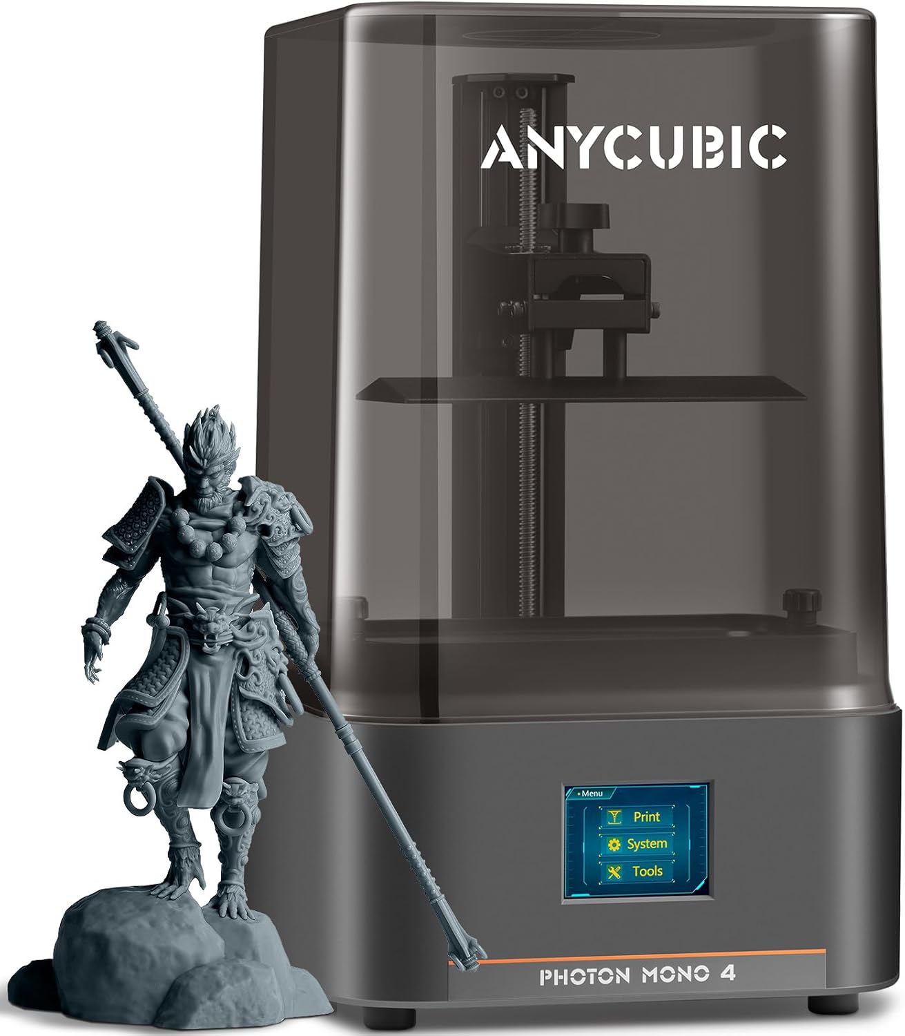 ANYCUBIC Photon Mono 4 Resin 3D Printer, 7'' 10K Mono LCD Screen Resin Printer with Upgraded LighTurbo Matrix and Printing Platform, Large Printing Size of 6.04''x3.42''x6.49''