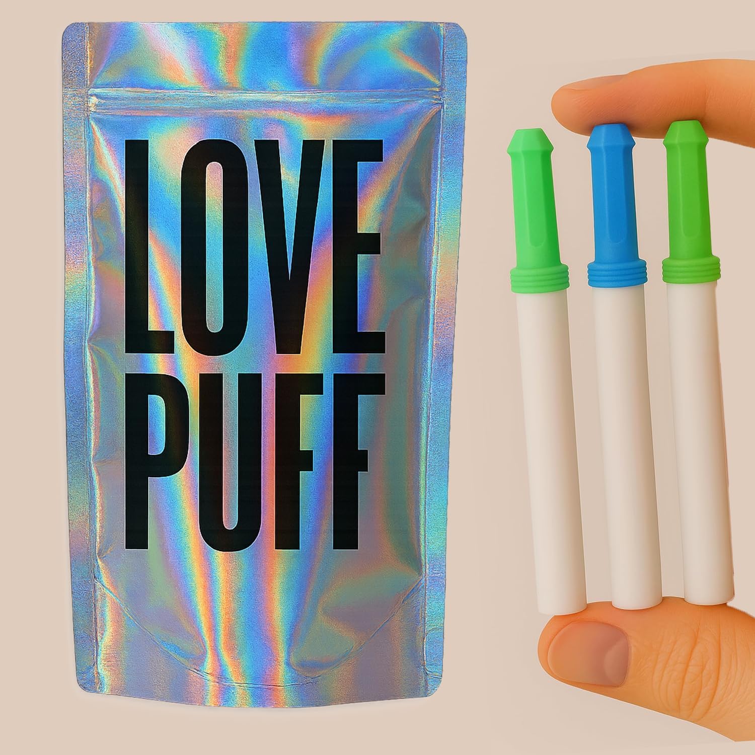 LovePuff No Heating Non-Electric Vaporless Puffer | Quit Smoking, Quit Vape Smokeless Inhaler | Nicotine-Free Lung Detox 3 Pack