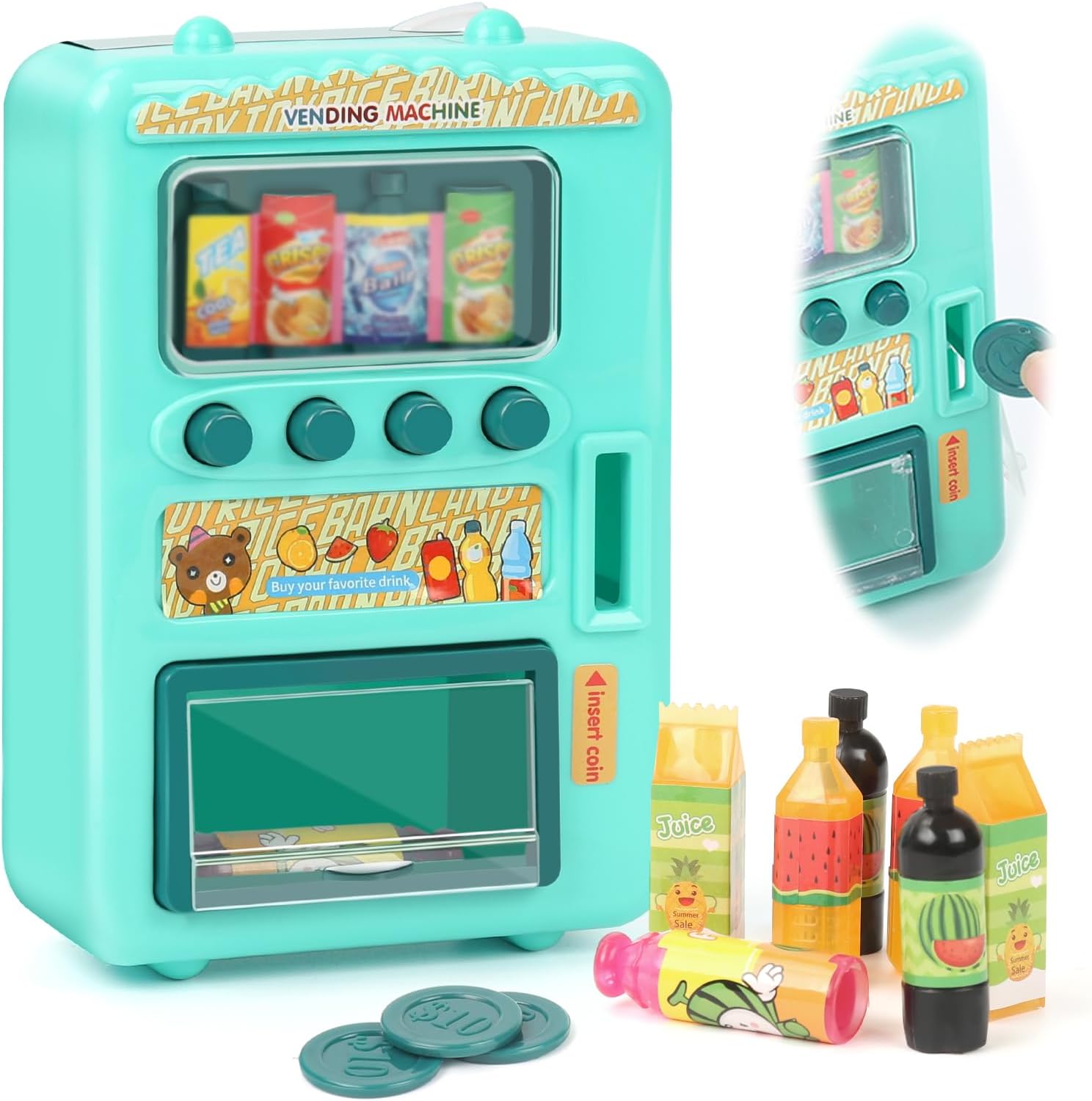 Mini Vending Machine, Mini Food Doll House Decoration, Miniature Food Accessories, 1:12 Vending Machine Mini Things for Doll House Furniture Kitchen Decoration
