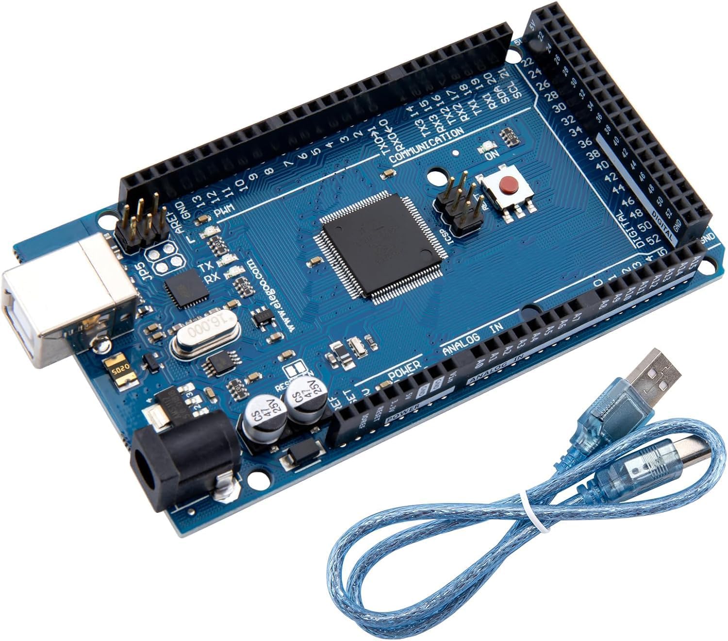 MEGA R3 Board ATmega 2560 + USB Cable Compatible with Arduino IDE Projects RoHS Compliant