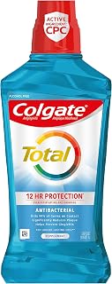 Colgate Total Advanced Pro-Shield Alcohol Free Mouthwash, Antibacterial Formula, Peppermint Blast, 33.8 Ounce