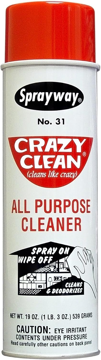 PLZ AEROSCIENCE Sprayway SW031 Crazy Clean Cleaner, 19 oz, Gray