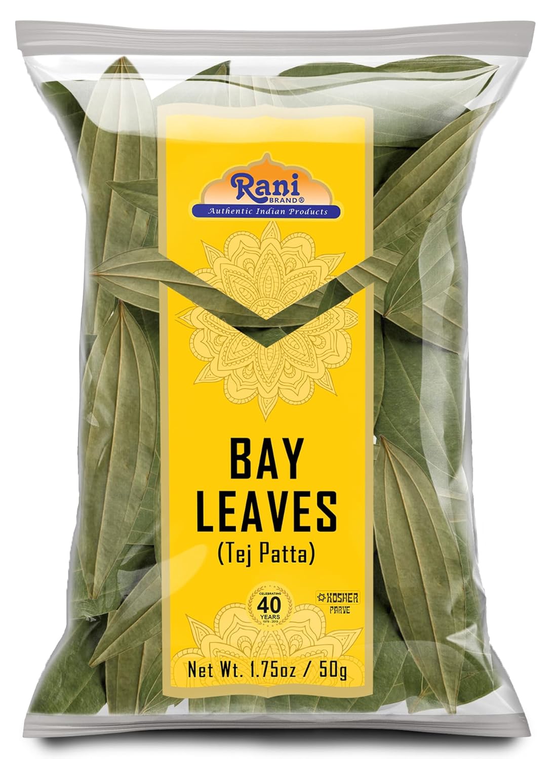 Rani Bay Leaf (Leaves) Whole Spice Hand Selected Extra Large 1.75oz (50g) ~ All Natural | Gluten Friendly | NON-GMO | Kosher | Vegan | Indian Origin (Tej Patta)