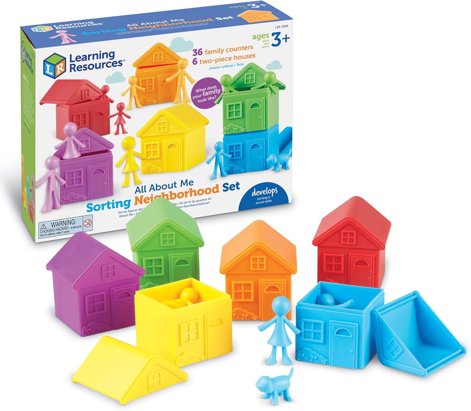 Learning Resources All About Me Sorting Neighborhood - 42 Pieces, Toddler Social Emotional Toys, Fine Motor & Sorting Skills, Montessori Toys, Preschool Learning Toys, ages 3 4 5 Plus