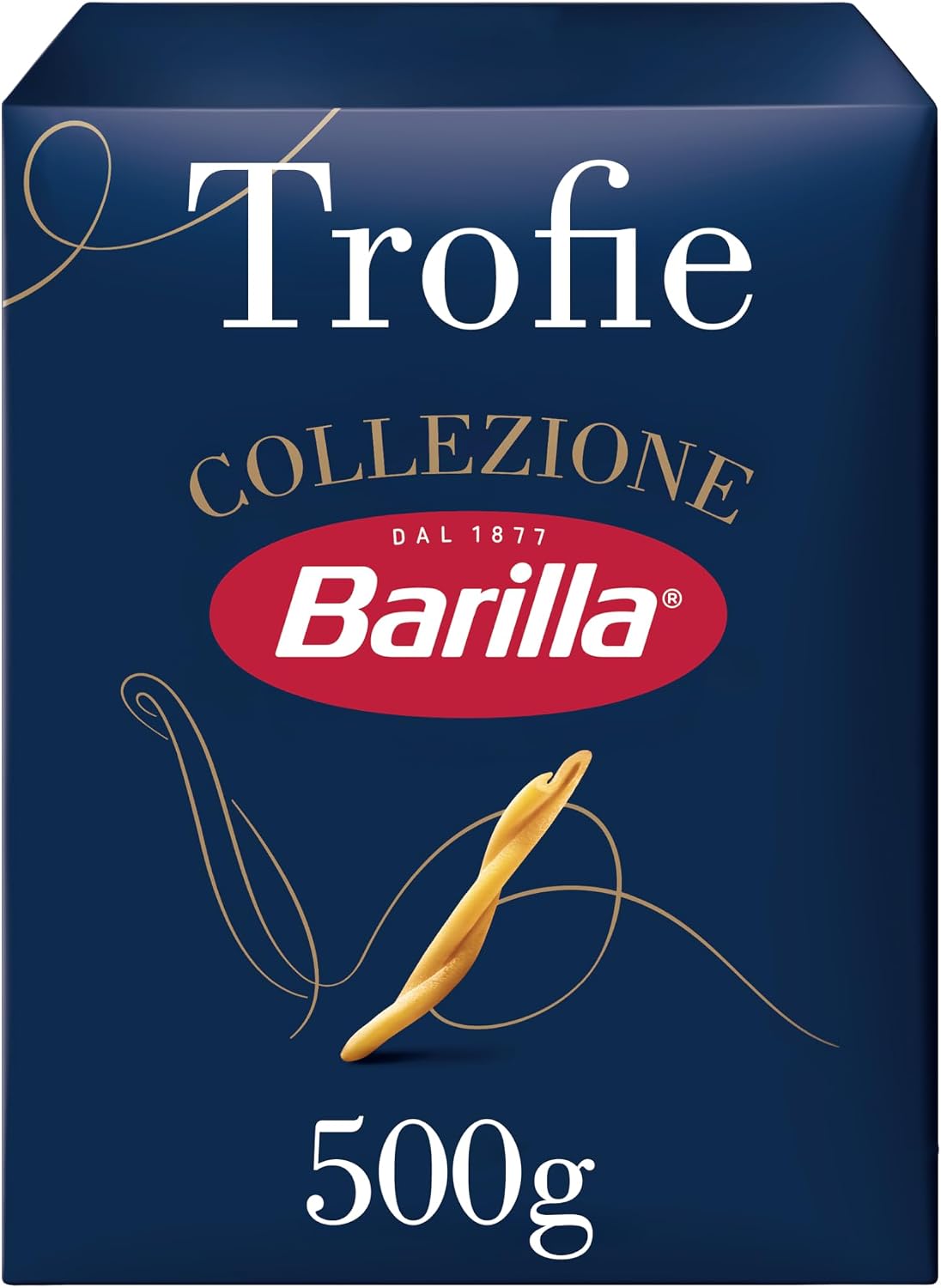 Barilla Trofie – Authentic Italian Pasta Made with Durum Wheat – Classic Short Twisted Pasta – For Trofie Recipes – Single Pack of 1 x 500g