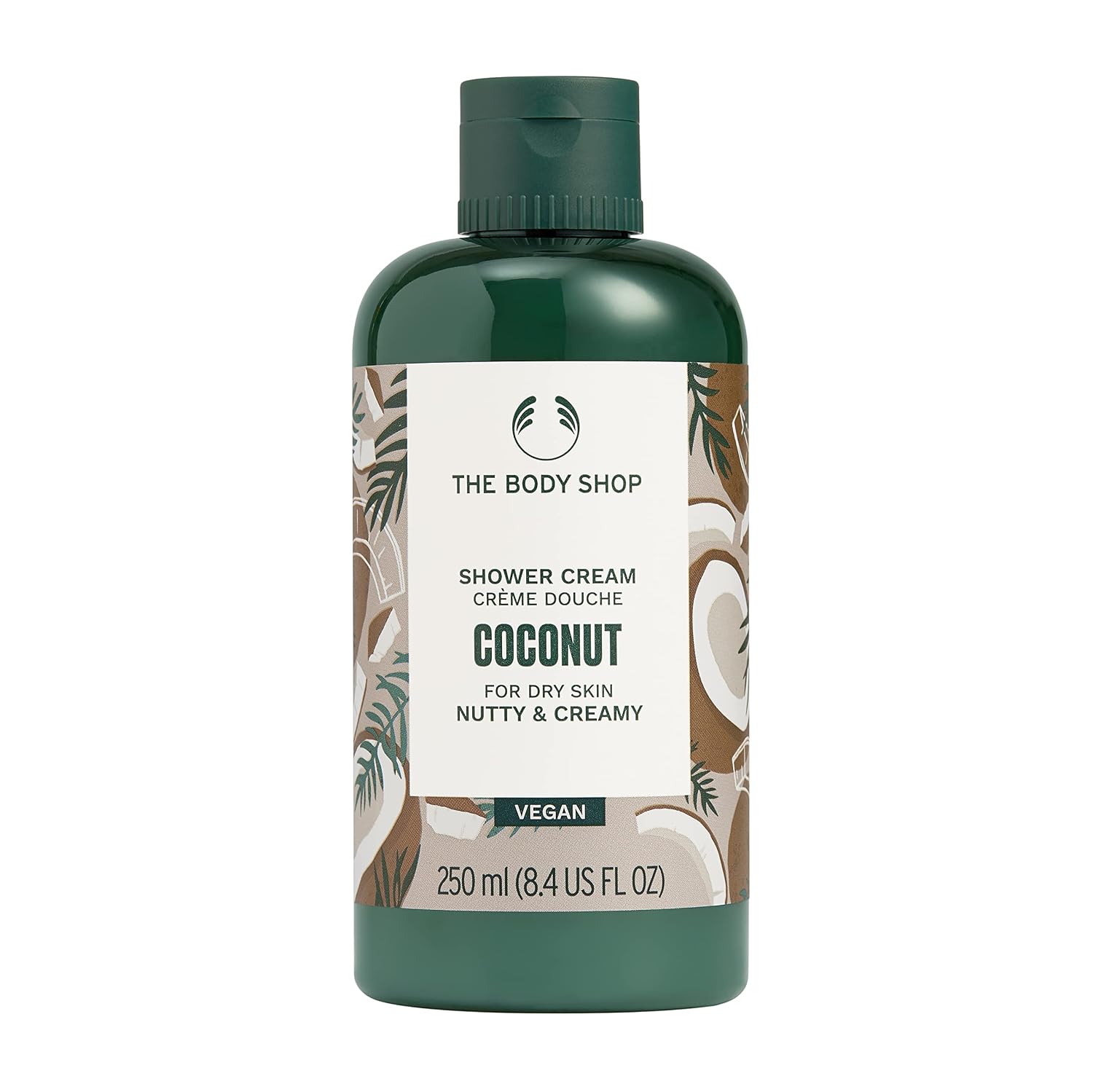 The Body Shop Coconut Shower Cream - Nutty and Creamy for Dry Skin - Vegan Body Wash, 8.4 Fl Oz