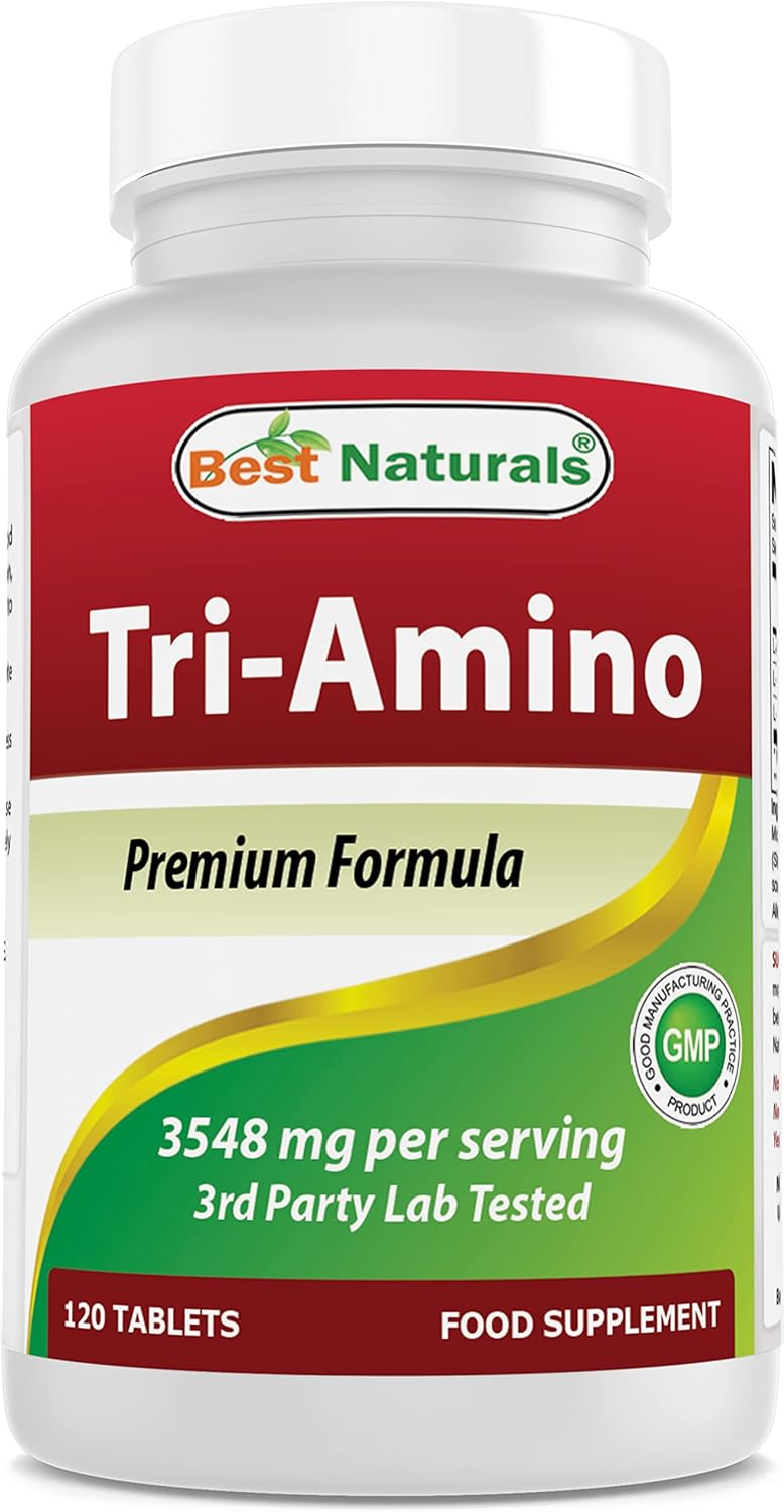 Best Naturals Tri-Amino with L-Arginine, L-Ornithine, L-Lysine 120 Tablets (120 Count (Pack of 1))