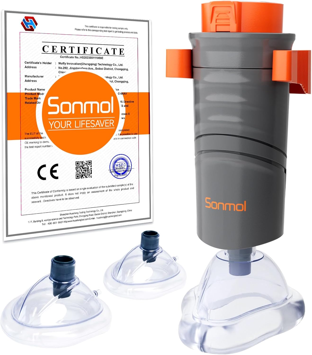 Blockage Alleviation Device with 3 Masks | Home Kit with Wall Mount & Dust-Proof Bag…