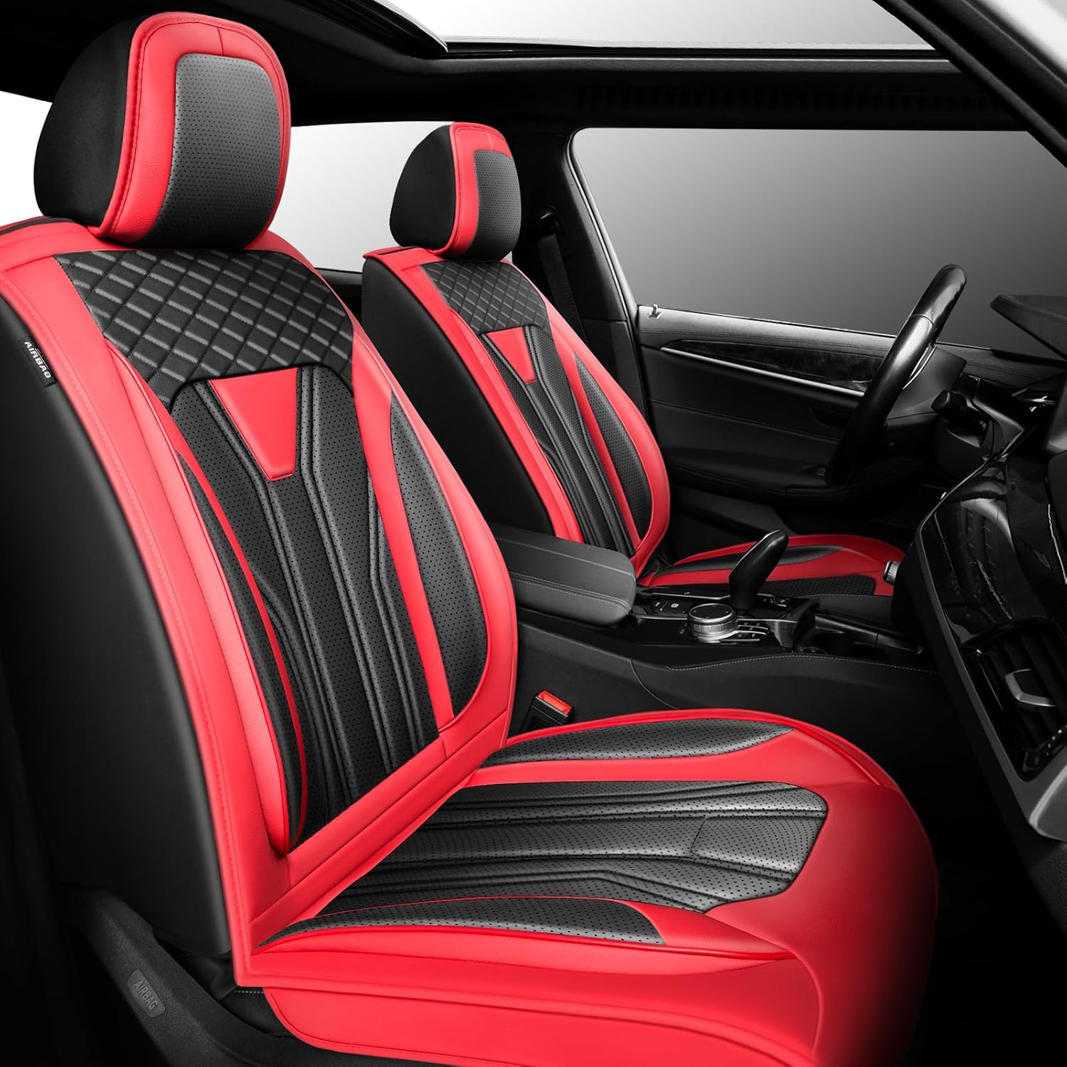 Car Seat Covers for Toyota Fj Cruiser 2007-2014 Red & Black