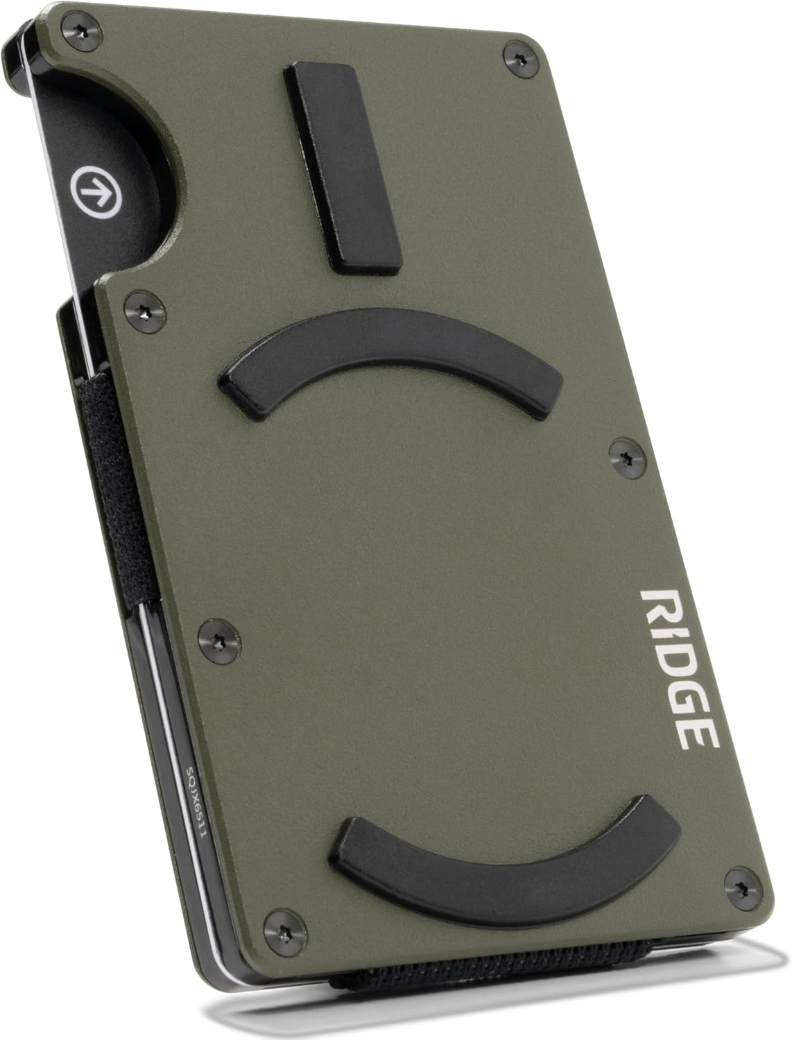 Ridge Wallets for Men Compatible with Magsafe - Slim Minimalist Compact Wallet and Card Holder, RFID Protected Front Pocket Wallets for Men with Integrated Cash Strap (Matte Olive)