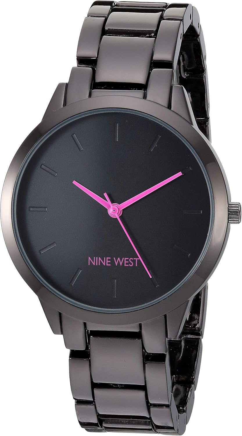 Nine West Women's Gunmetal Bracelet Watch