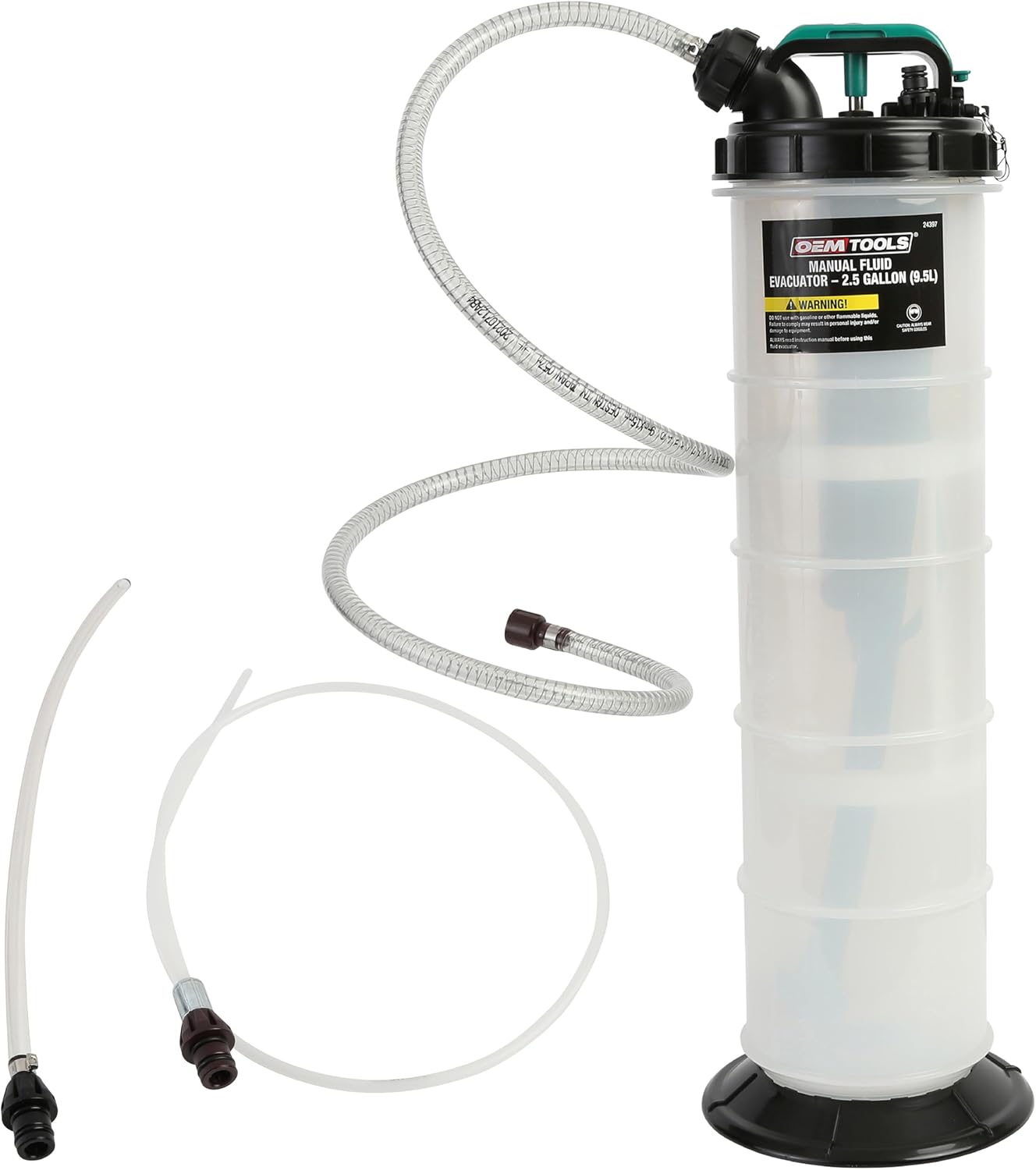 OEMTOOLS 24397 10 Quarts (2.5 Gallons) Manual Fluid Extractor, Oil Extractor Pump, Transmission Fluid Pump, Oversized Handle Manual Oil Pump Extractor