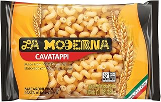 La Moderna Cavatappi Pasta, Durum Wheat Semolina Macaroni with Vitamins & Minerals - 16oz, 454g