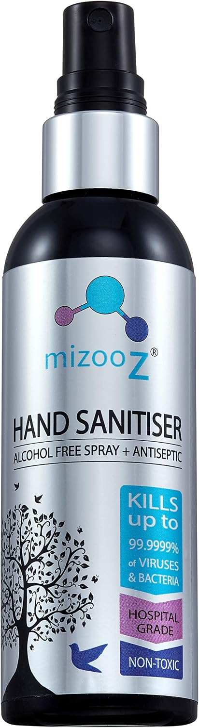 Hypochlorous Acid Antiseptic Spray Medical Grade Hand Sanitiser 100ml Spray - Kills up to 99.9999% of Bacteria and Viruses - Non-Toxic - Alcohol Free - Non Sting will not dry or irritate skin