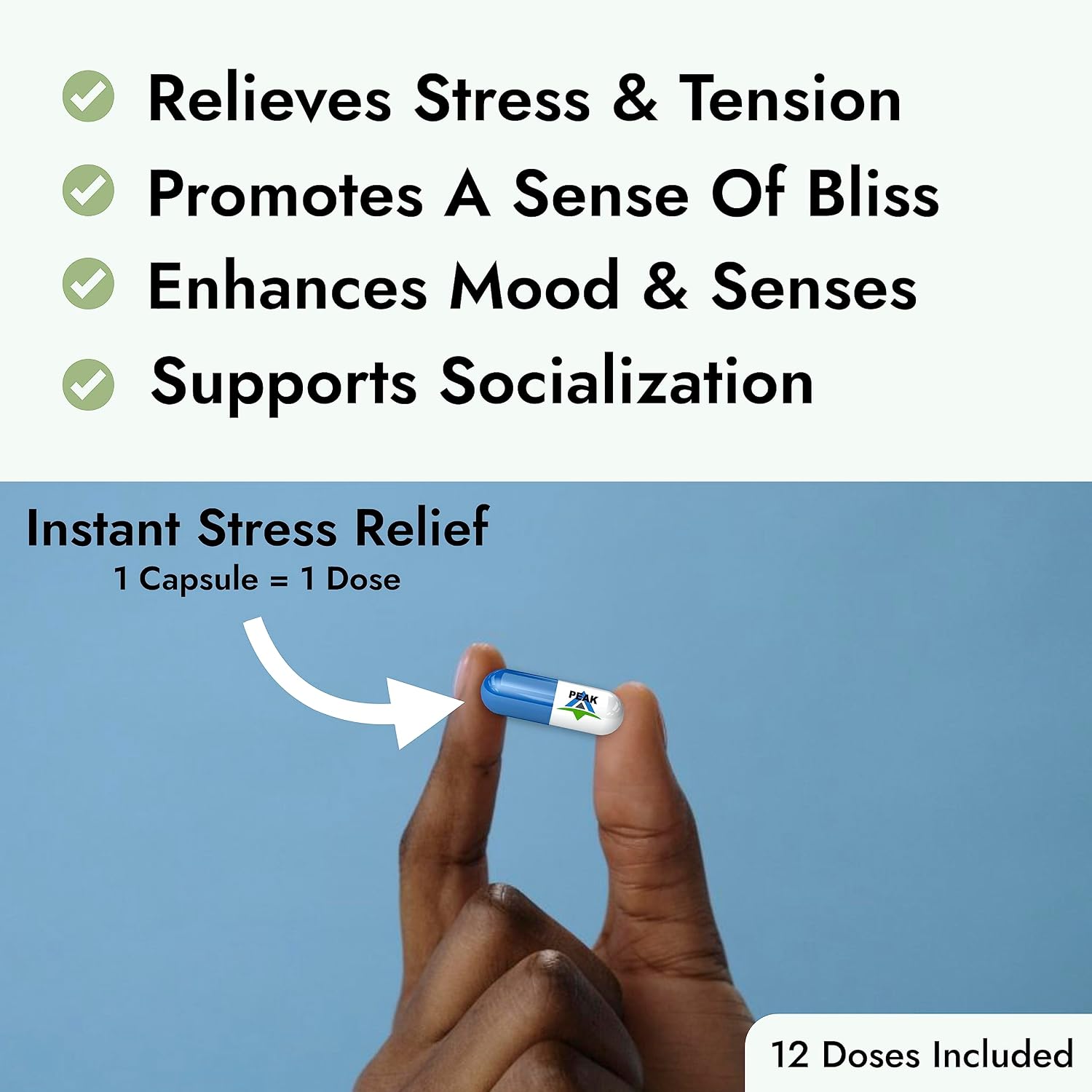 Peak Supplement: Supplement for Stress Relief | Made with All Natural Ingredients