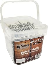 8d x 2-1/2" Spiral Shank Nails Hot Dipped Galvanized (1.5kg / 3.3lb) - DHSN8D25-1.5