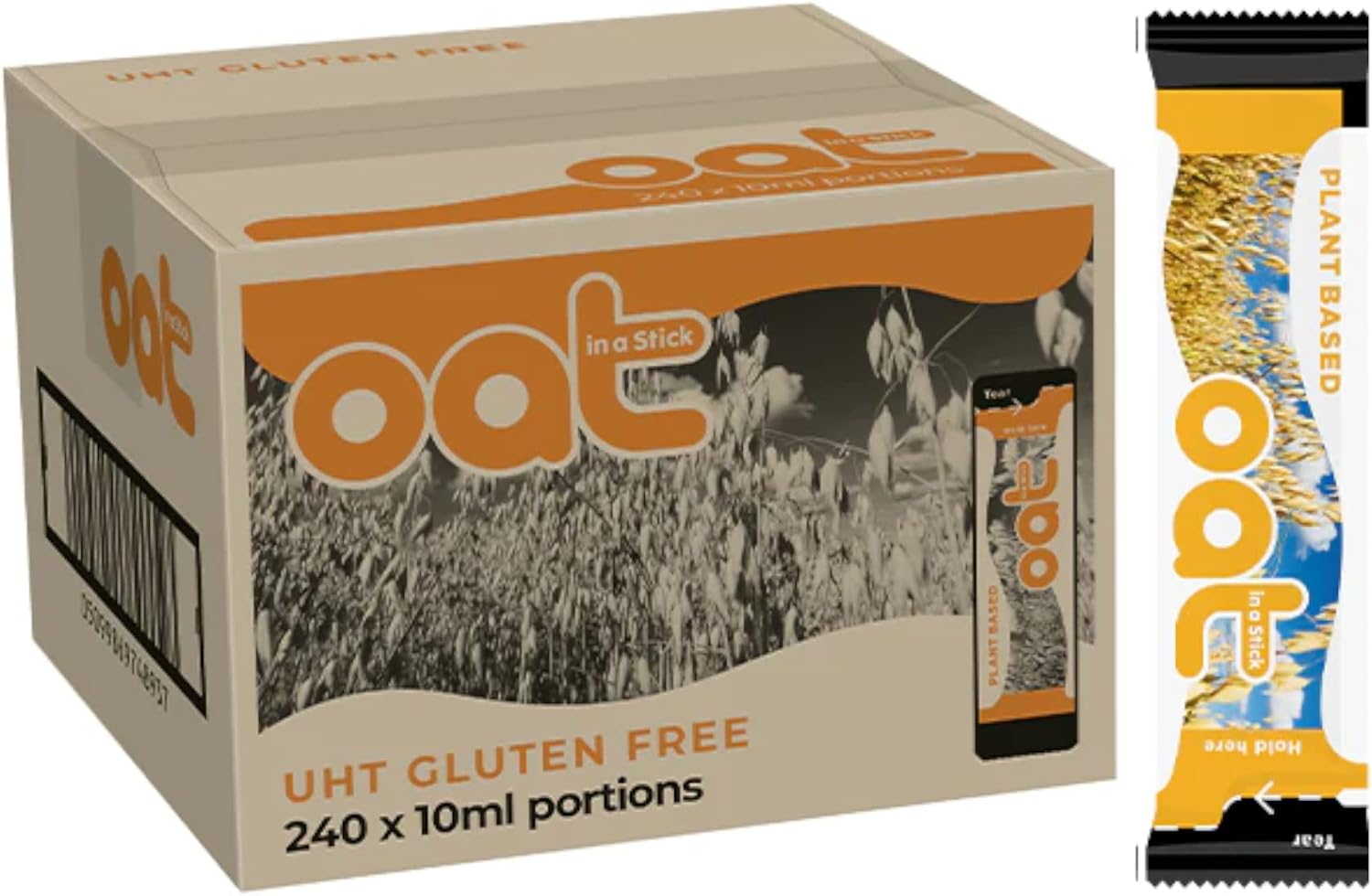 Lakeland Dairies Oat Stick UHT Gluten Free Sachets Vegan, 240 x 10ml