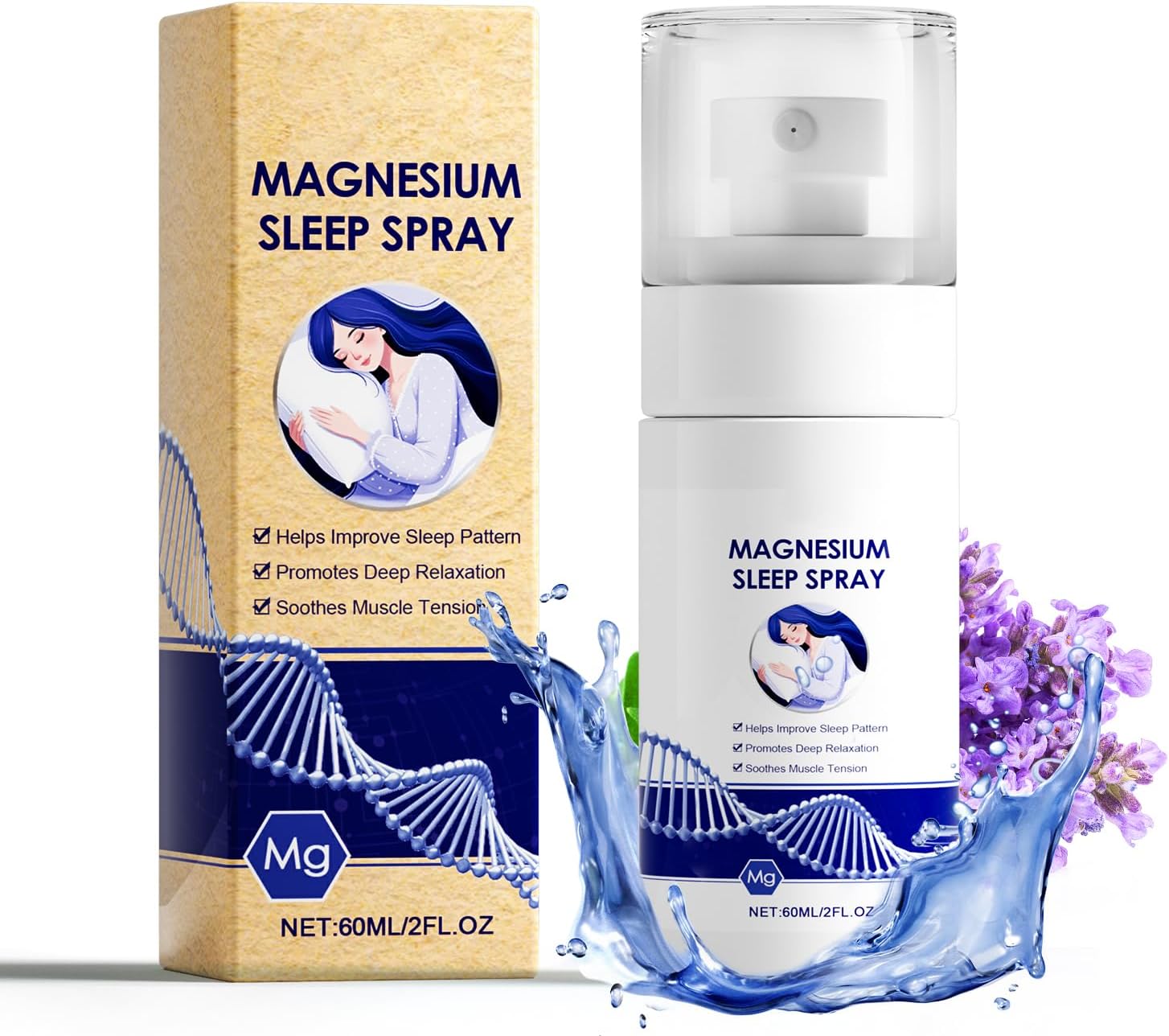 Magnesium Oil Spray, No Unhealthy Trace Minerals - Pure Organic Natural Topical Magnesium Spray, Magical Skin for Feet, Body, Sleep & Relaxation, Easy to Absorb and Use