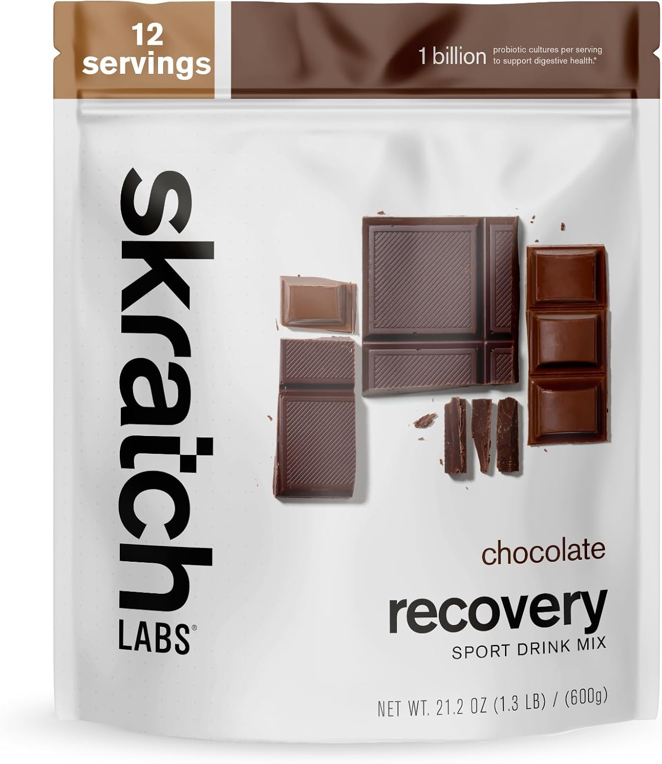 Skratch Labs Recovery Sport Drink Mix, Post Workout, Chocolate, 12 Servings