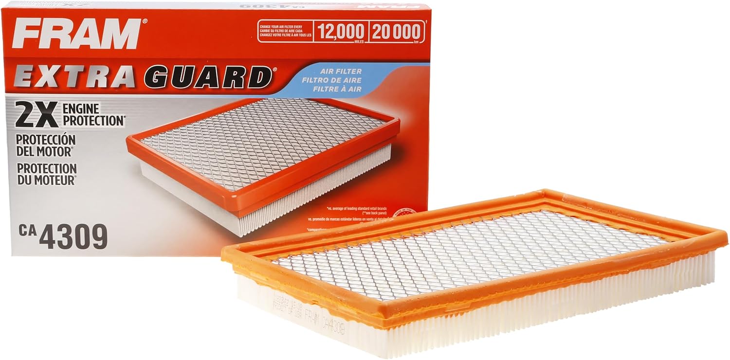 FRAM Extra Guard CA4309 Replacement Engine Air Filter for Select Infiniti, Nissan, Saab and Subaru Model Years, Provides Up to 12 Months or 12,000 Miles Filter Protection