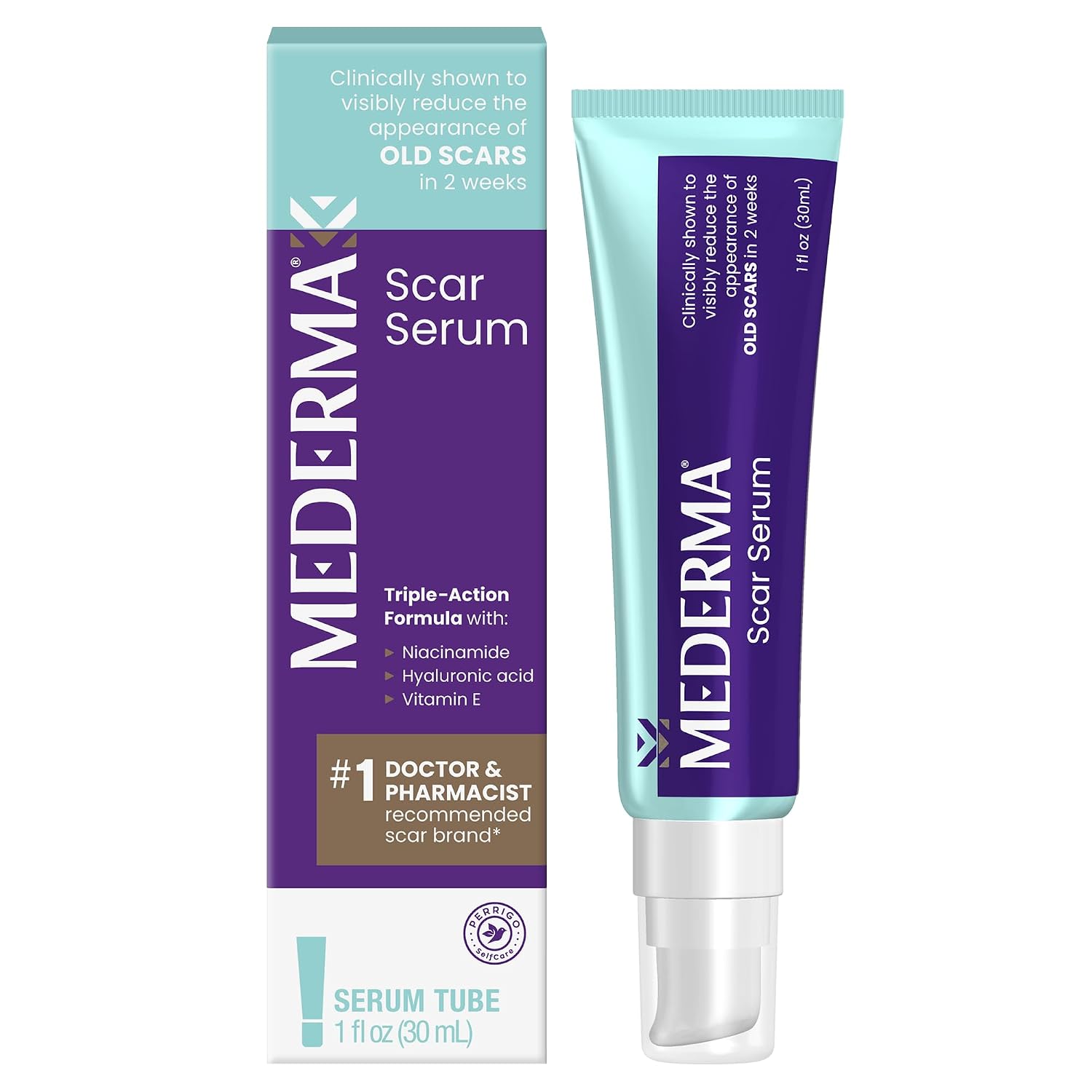 Mederma Scar Serum for Old Scars, Triple-Action with Niacinamide, 1 Fl Oz