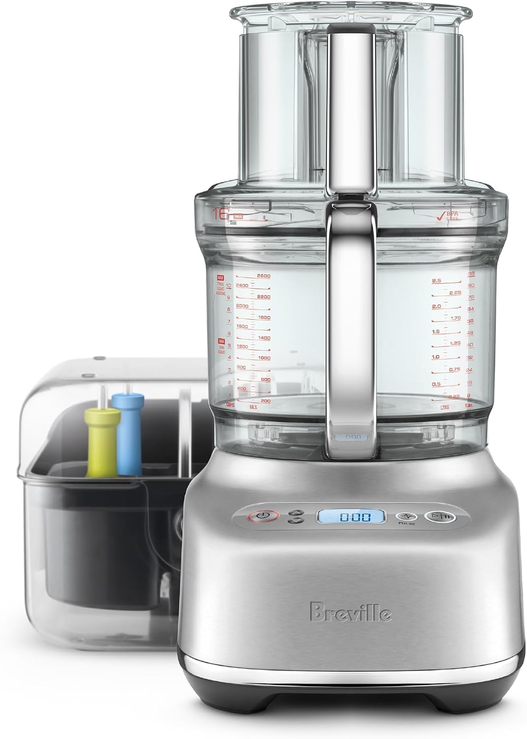 Breville BFP810 Sous Chef 16 Cup Food Processor, Brushed Stainless Steel | Effortlessly chop, slice and shred large batches with precision for meal prep and entertaining | 16 cup capacity