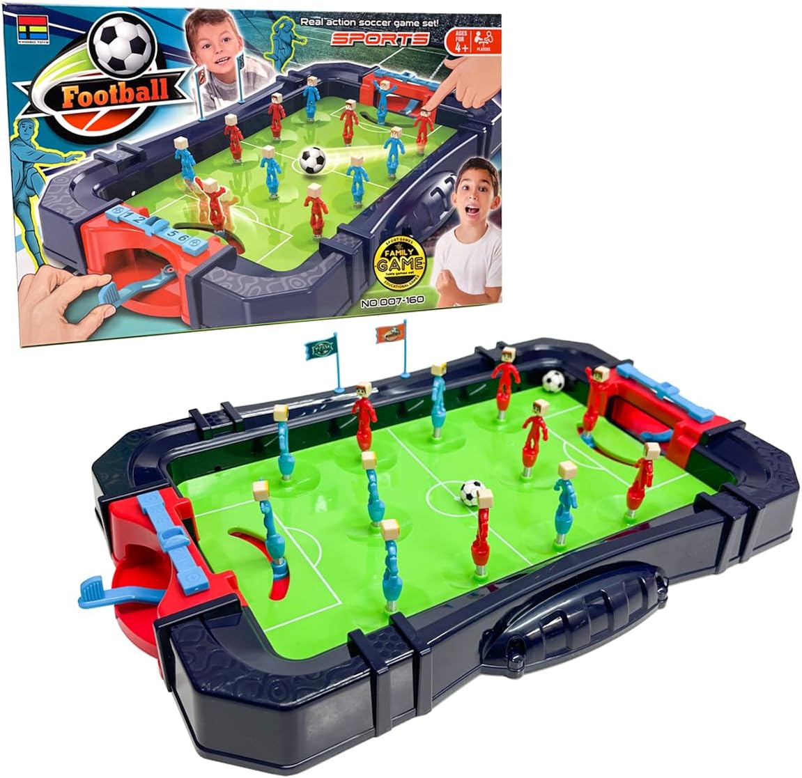 Kidoloop Football Table Interactive Games for Kids, Mini Tabletop Soccer for Indoor Play Pinball Football Desktop Arcade Table Game for Children Fun Gifts Boys & Girls