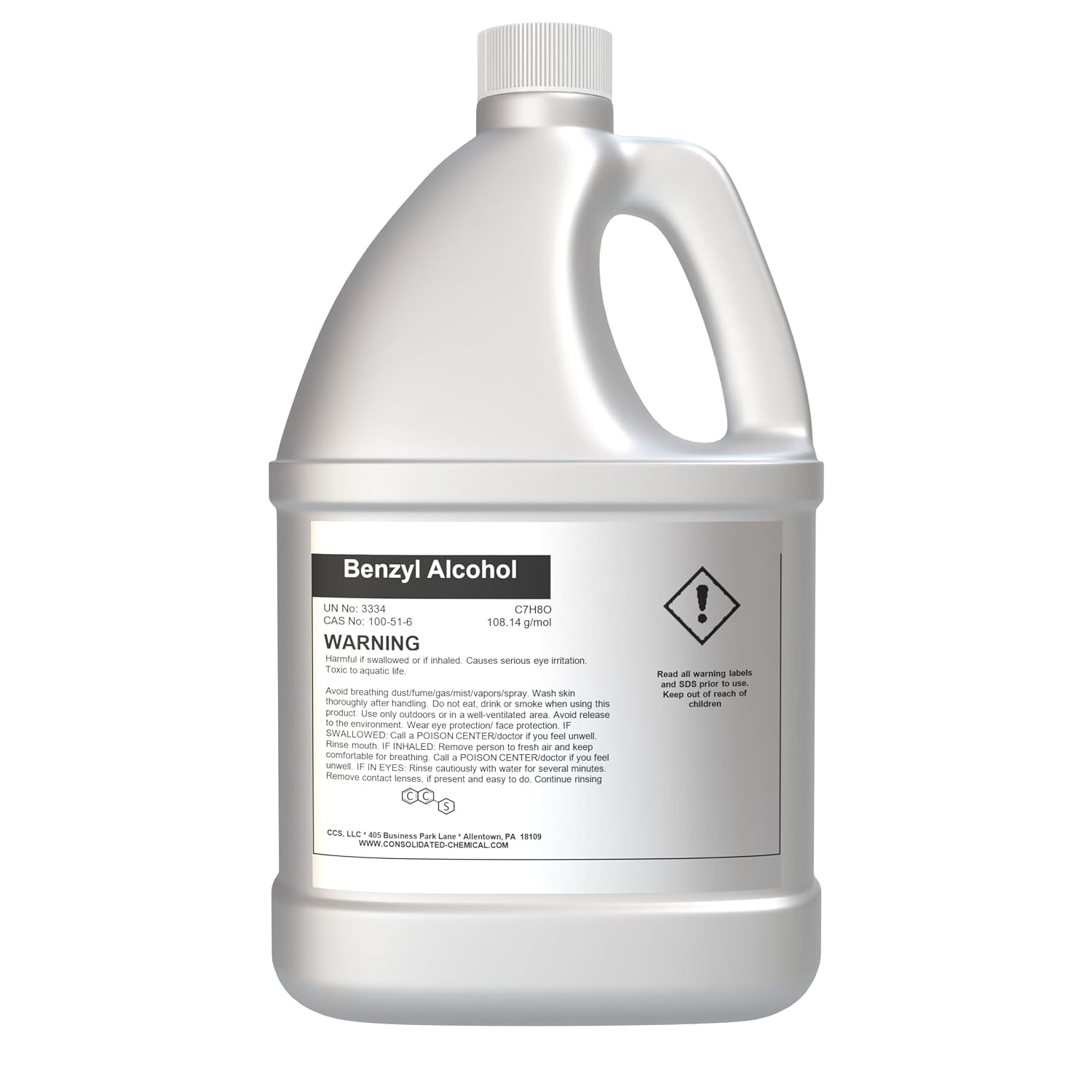 Benzyl Alcohol 99.9% Pure - Premium-Quality Industrial and Laboratory Grade Solvent - 1 Gallon (128 Fl Oz)