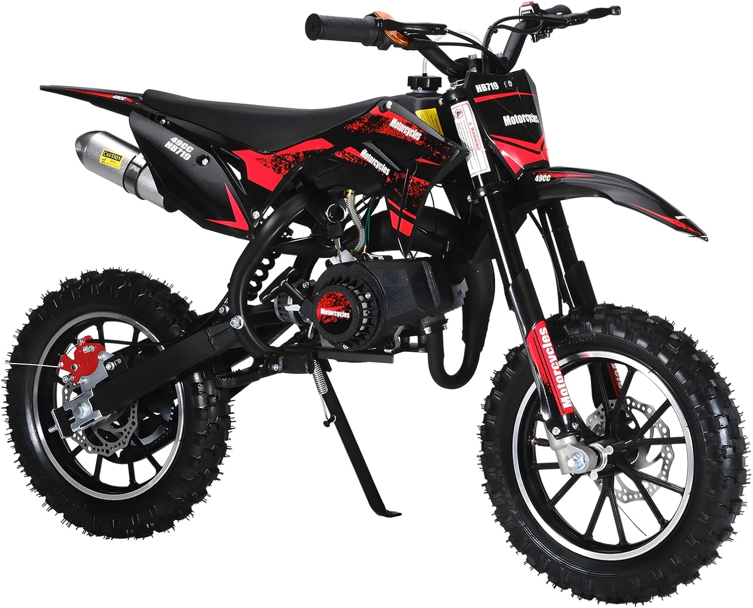 50cc Dirt Bike for Kids & Teen - Kids Dirt Bike 2-Stroke Gas Powered Off Road Motorcycle Mini Bikes with Speeds up to 40 MPH for Uphill and Off-Road Conditions Pull Start ﻿ (Red)