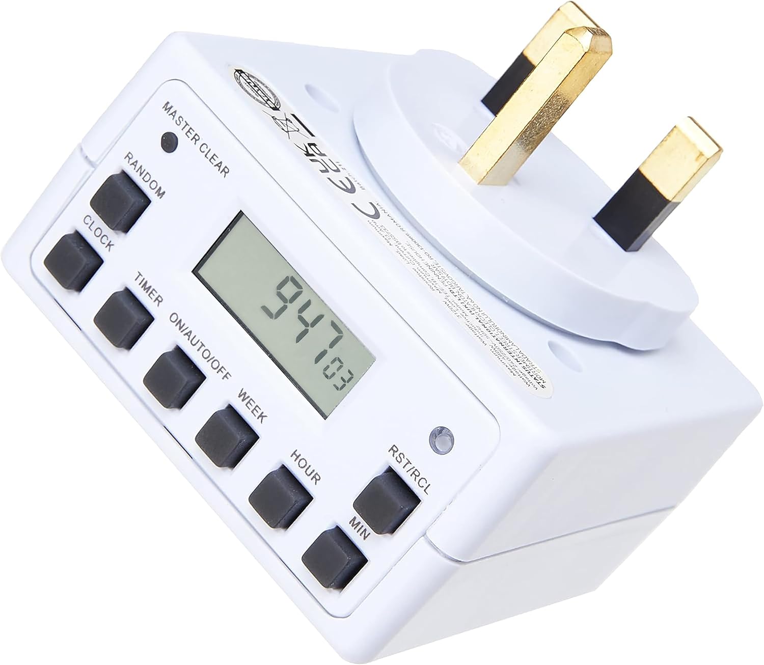 STATUS Timer Switch | 7 Day Digital Timer Light Switch | White UK Plug | S7DDT3