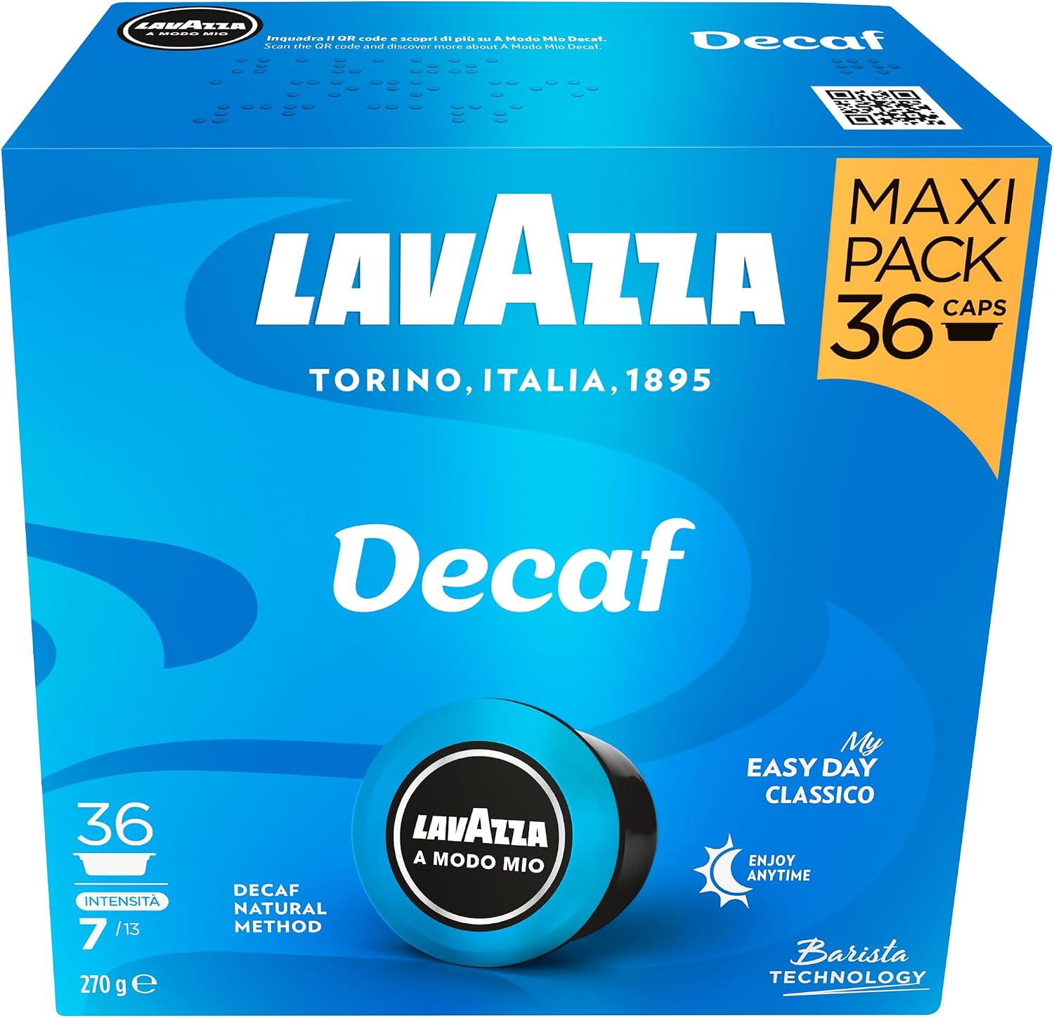 Lavazza, A Modo Mio Dek, 36 Decaffeinated Coffee Pods