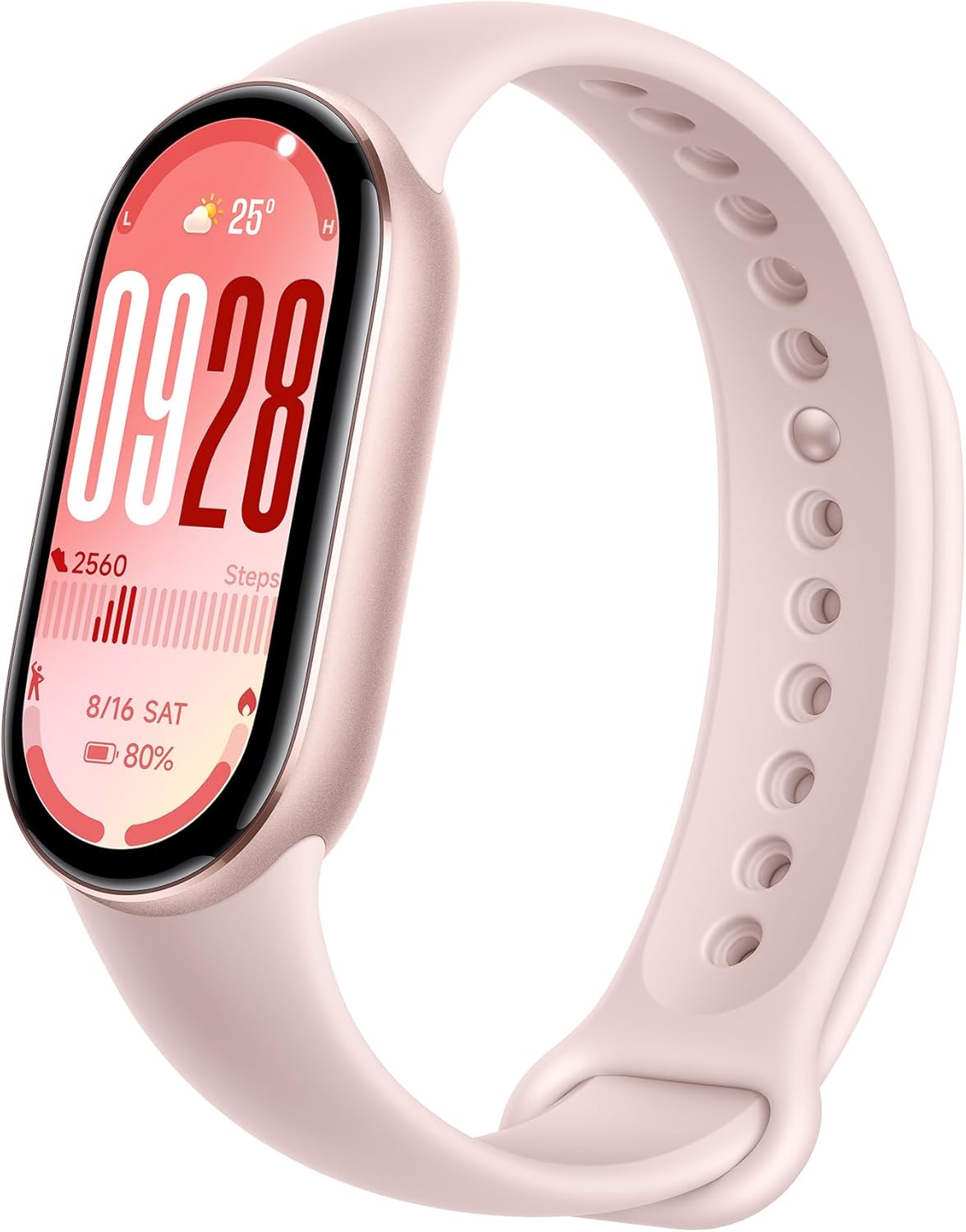 XIAOMI Smart Band 10 Fitness Tracker, 1.72" AMOLED Display, 21-Day Battery Life, 150+ Sports Modes, Heart Rate & Sleep Monitoring, Electronic Compass, 5ATM Waterproof, 2-Year Warranty – Mystic Rose