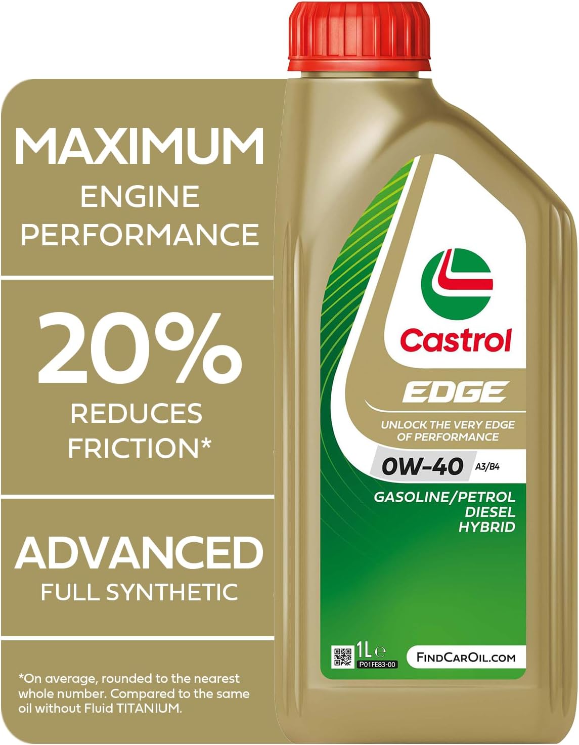 Castrol EDGE 0W-40 A3/B4 Engine Oil 1L