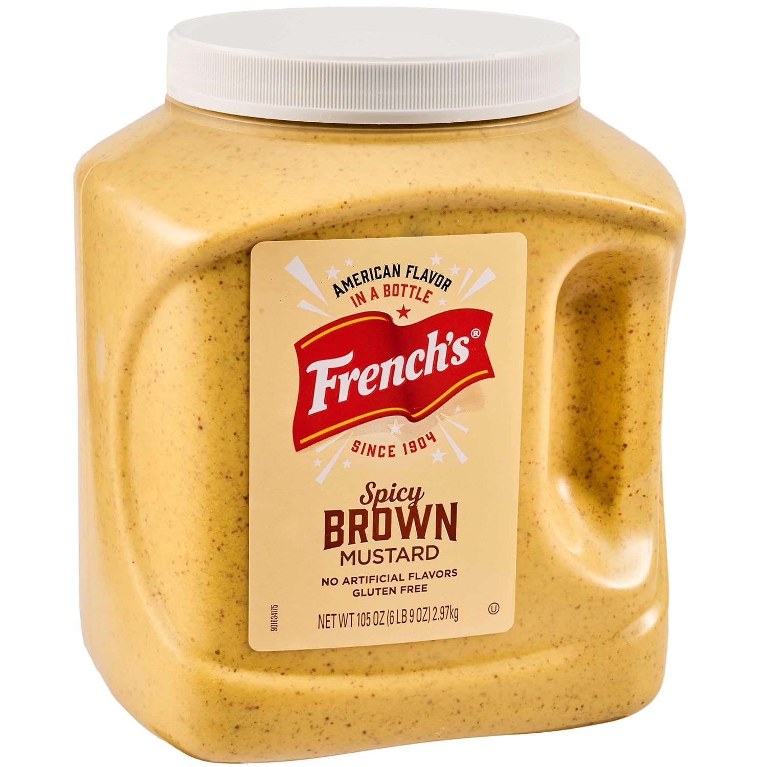 French's Spicy Brown Mustard, 105 oz - One 105 Ounce Bulk Container of Hot Brown Mustard, Perfect for Professional Use or for Refillable Containers at Home