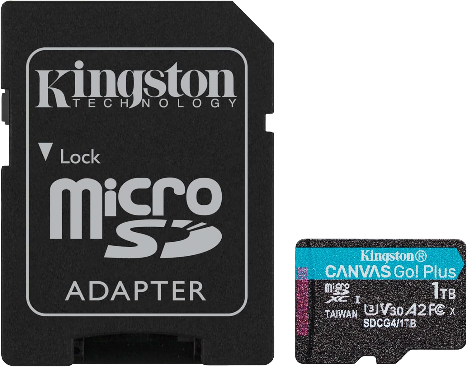 Kingston Canvas Go Plus 1TB microSD Card | Up to 200MB/s | Class 10, UHS-I, U3, V30, A2 | SDCG4/1TB | Up to 200MB/s, UHS-I, V30, U3, Class 10, A2